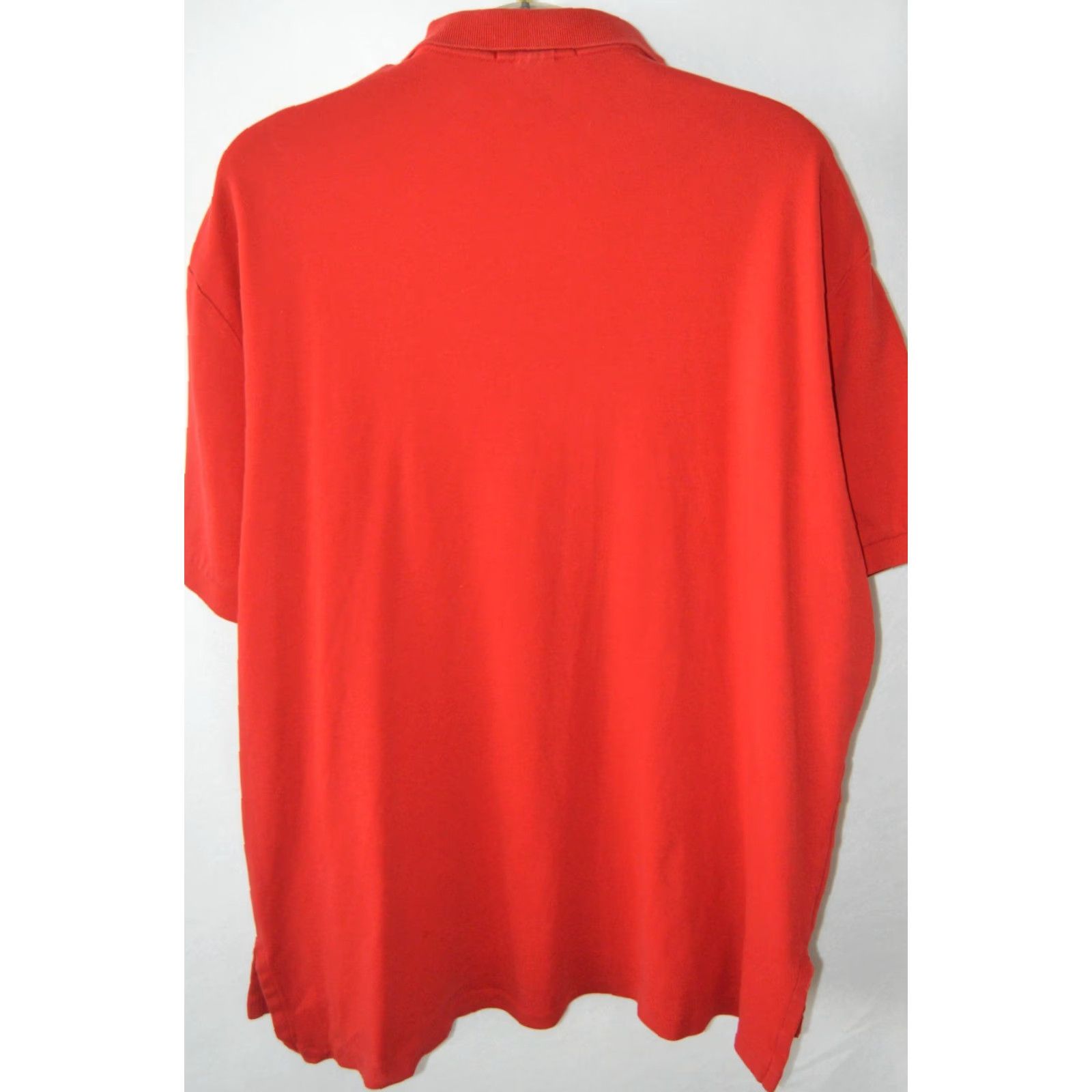 Polo Ralph Lauren VTG Polo Ralph Lauren Men's Polo Shirt Cotton Red XXL Knit Short Sleeve Polo Size US XXL / EU 58 / 5 - 2 Thumbnail