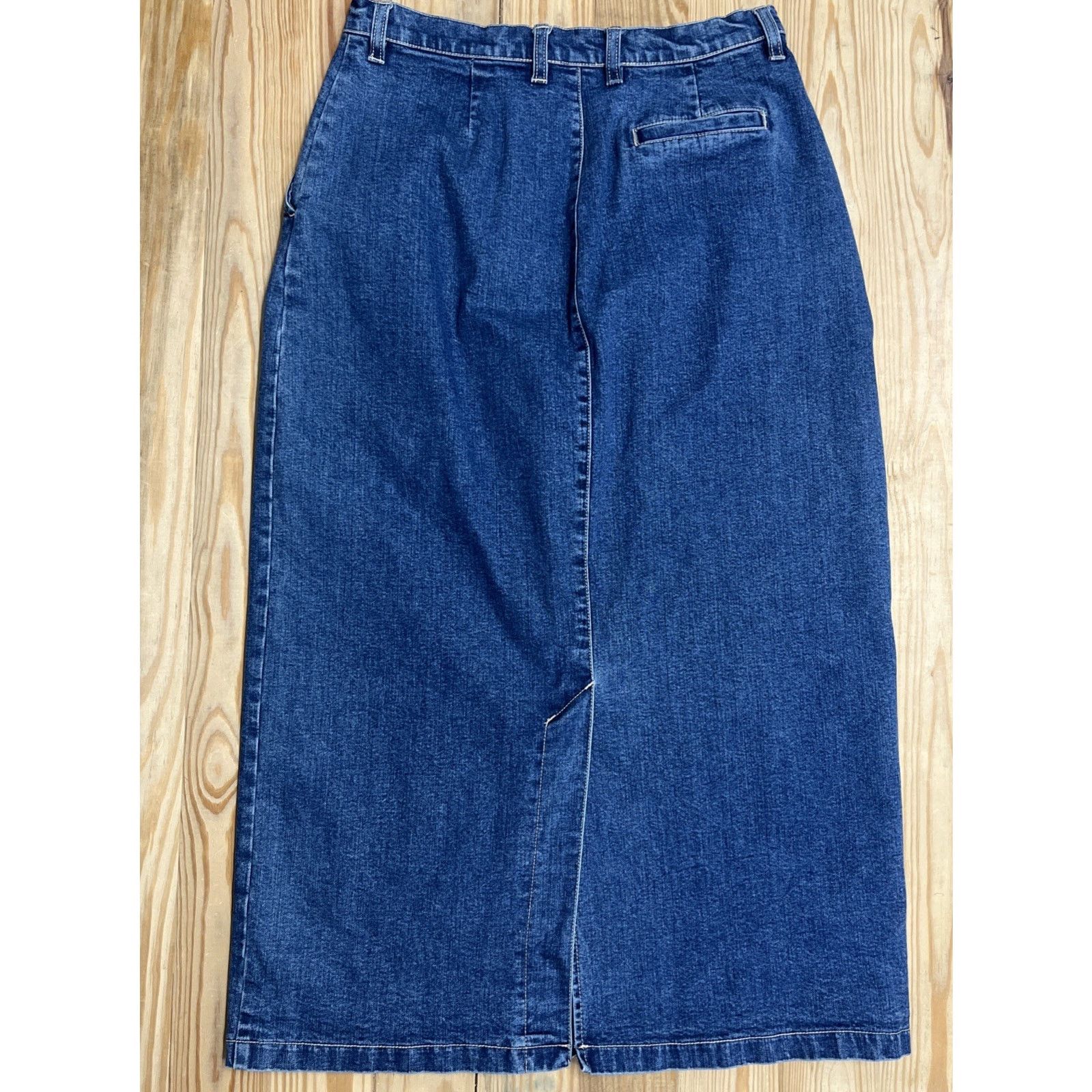 Gloria Vanderbilt Gloria Vanderbilt Skirt Women 12 Blue Denim Grunge Size 34" / US 12 / IT 48 - 2 Thumbnail