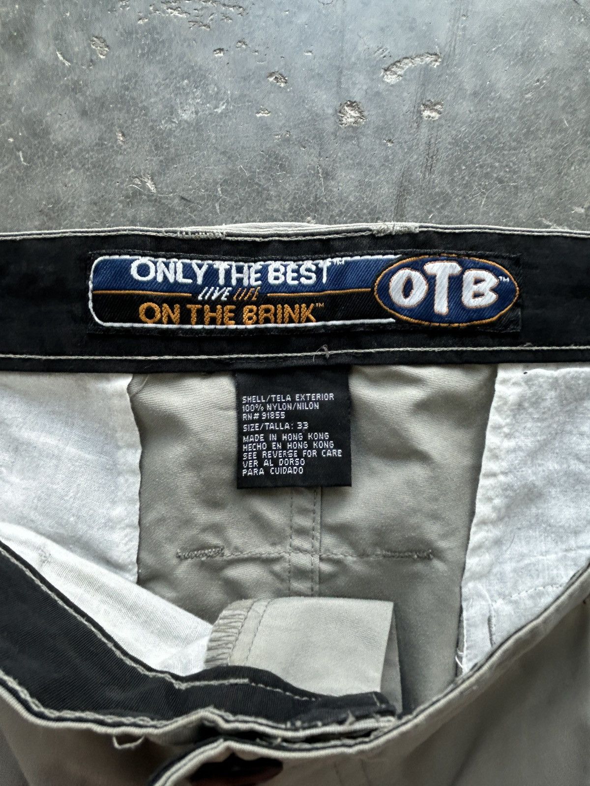 Vintage Vintage Y2K On The Brink Nylon Cargo Shorts OTB Size US 33 - 3 Thumbnail