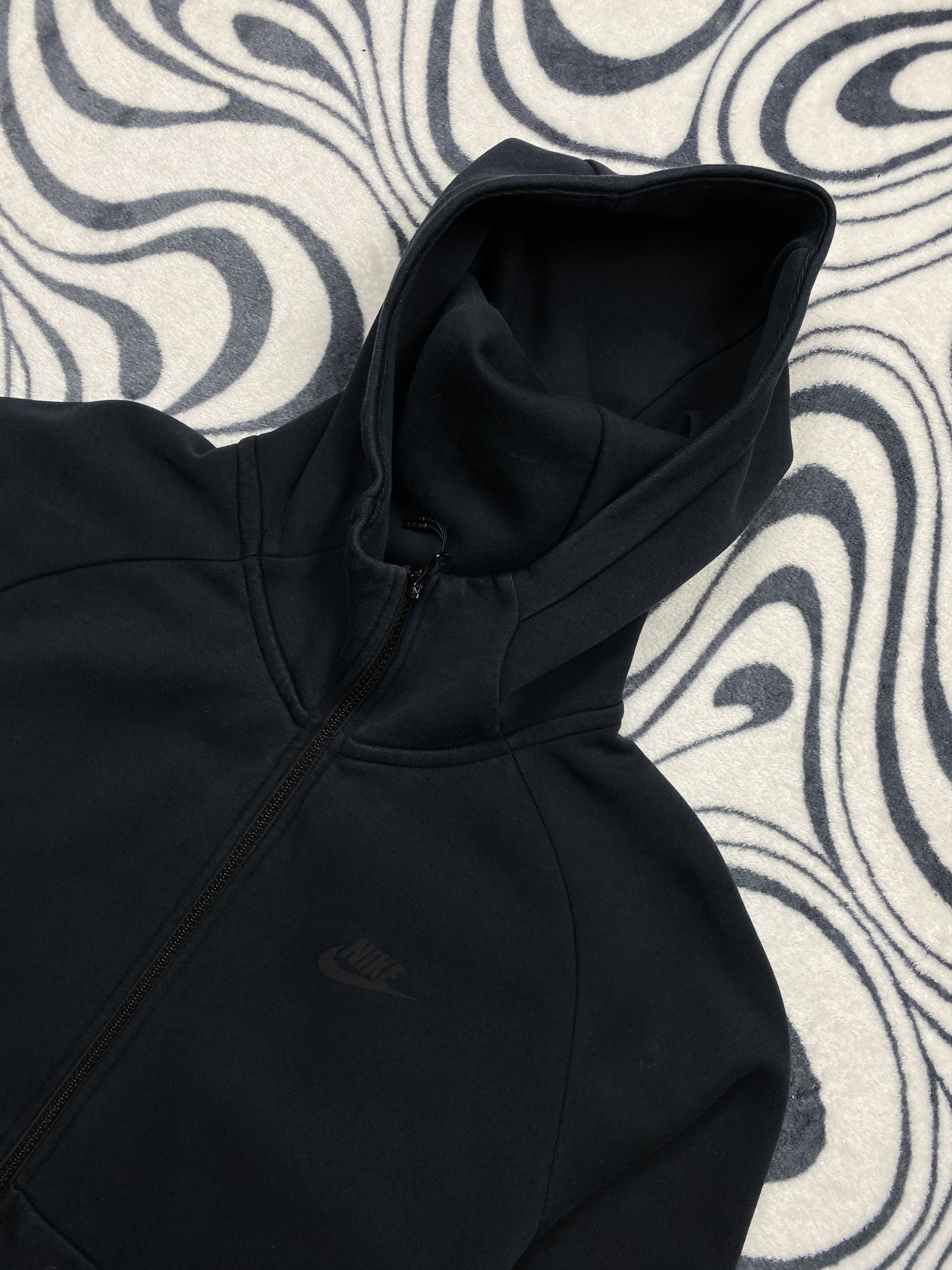 Nike × Vintage Nike Tech Fleece Nylon Back Mens Zip Hoodie Size US M / EU 48-50 / 2 - 2 Thumbnail
