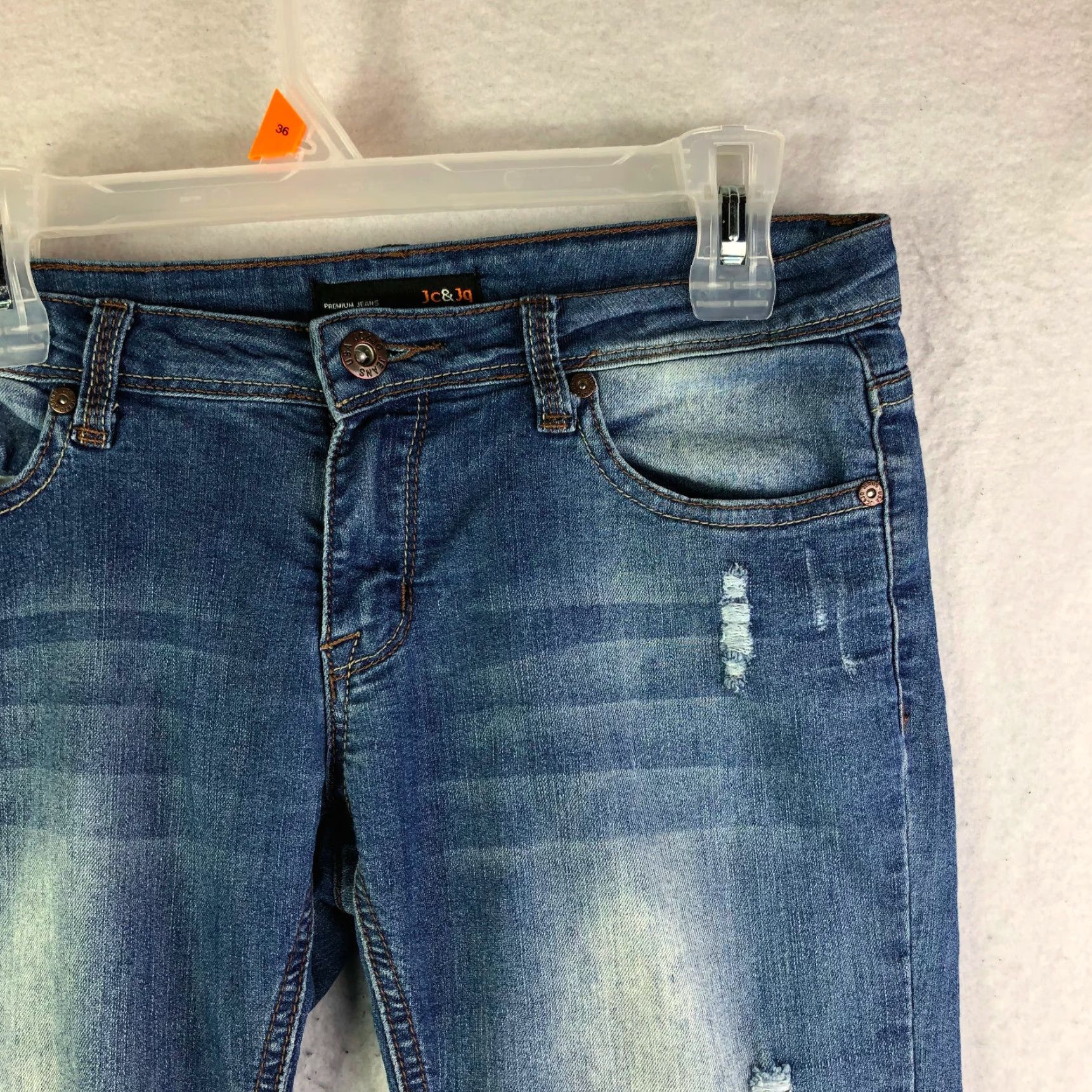 Denime Jc&Jq Jeans Mid Rise Skinny Juniors Size 5 Blue Denim Jeans Womens Regular Rise Slim Fit Vintage N/A Size 27" / US 4 / IT 40 - 3 Thumbnail