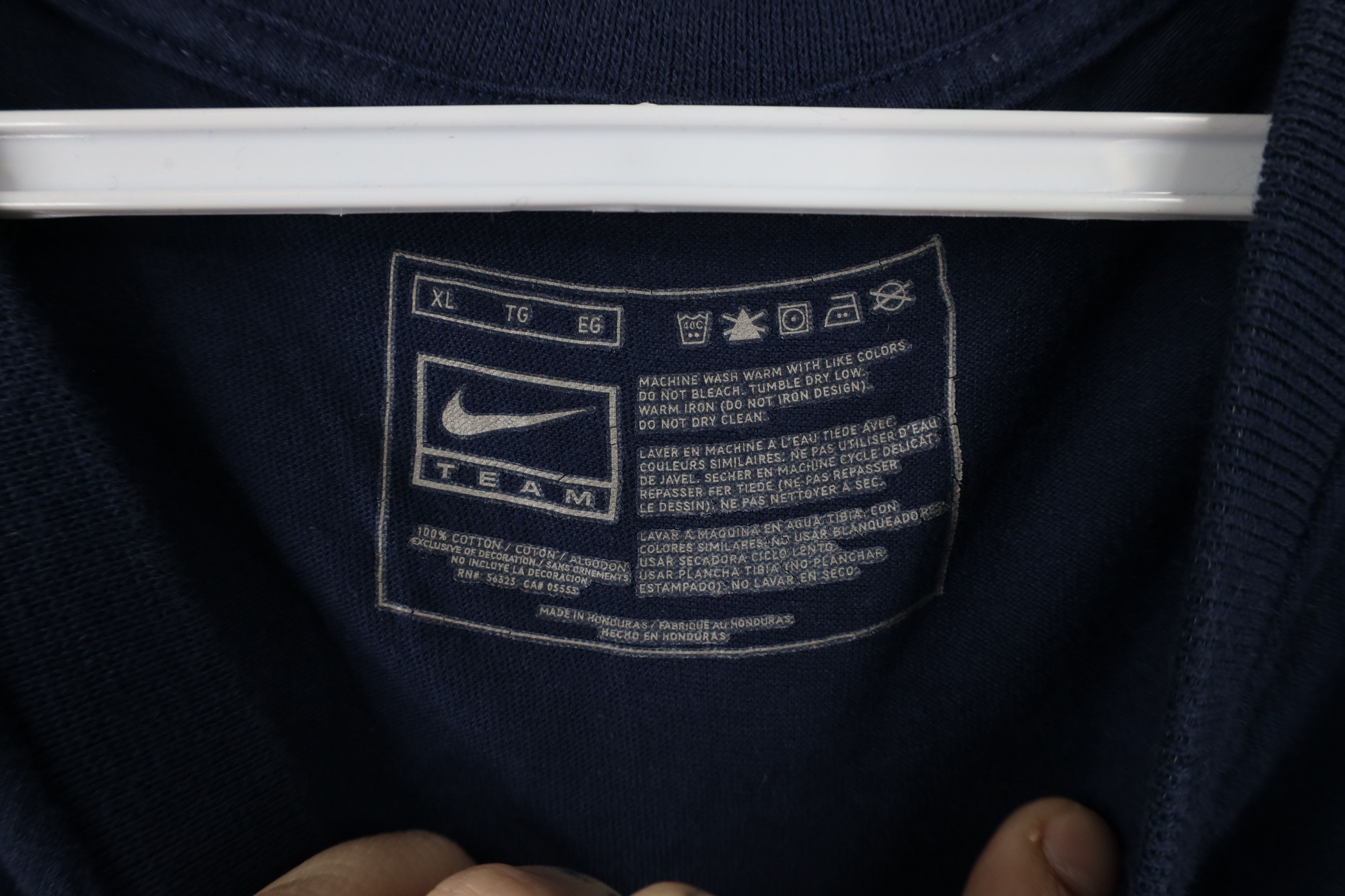 Nike × Vintage Vintage Nike Center Swoosh West Virginia University T-Shirt Size US XL / EU 56 / 4 - 6 Thumbnail