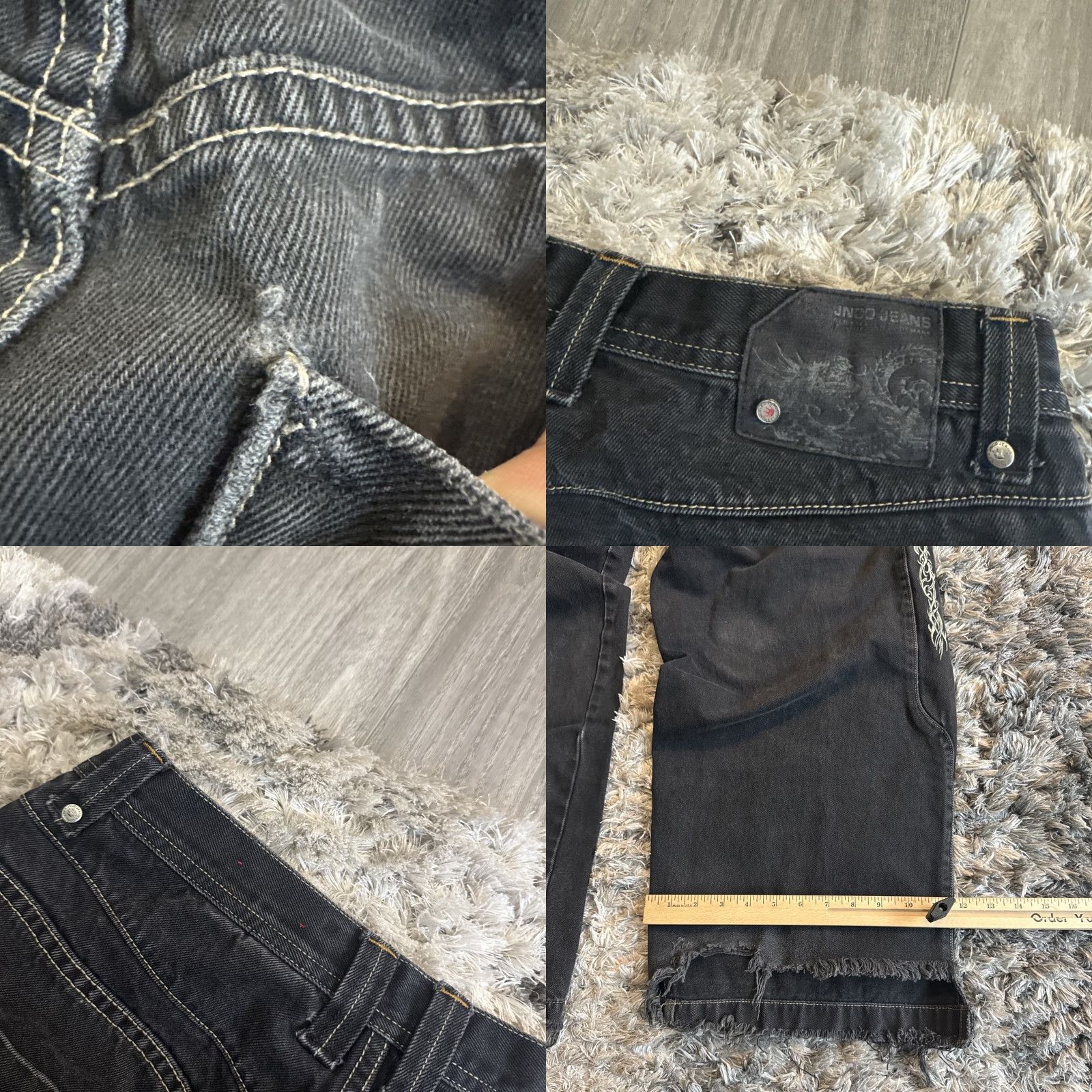 JNCO **Vintage 90's JNCO Black Embroidered Denim Jeans Men’s Size 34** User: Vintage 90's JNCO Black Embroidered Denim Jeans Men’s Size 34 Size US 34 / EU 50 - 8 Thumbnail