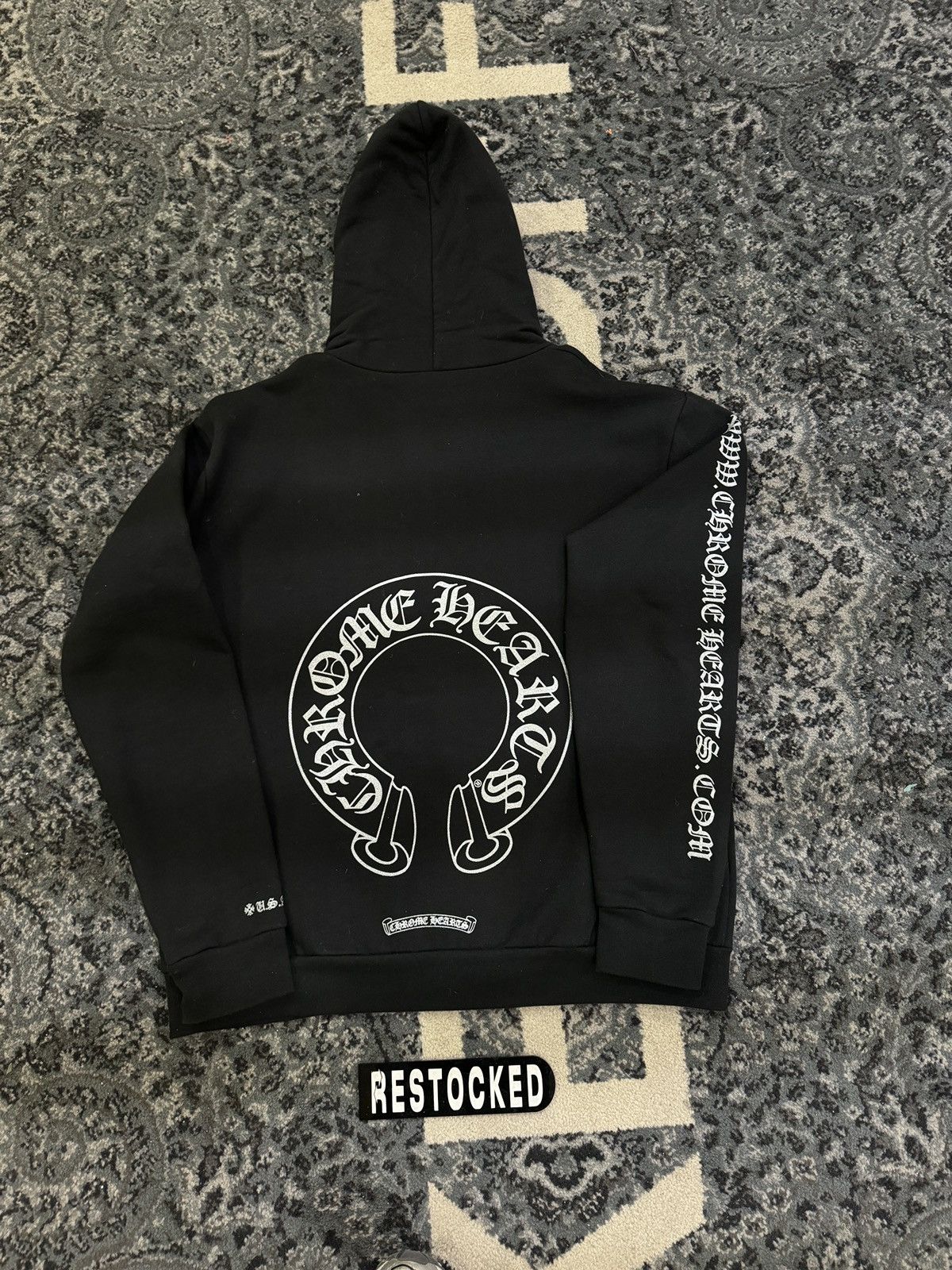 New Chrome Hearts Online Exclusive Silver Glitter Hoodie