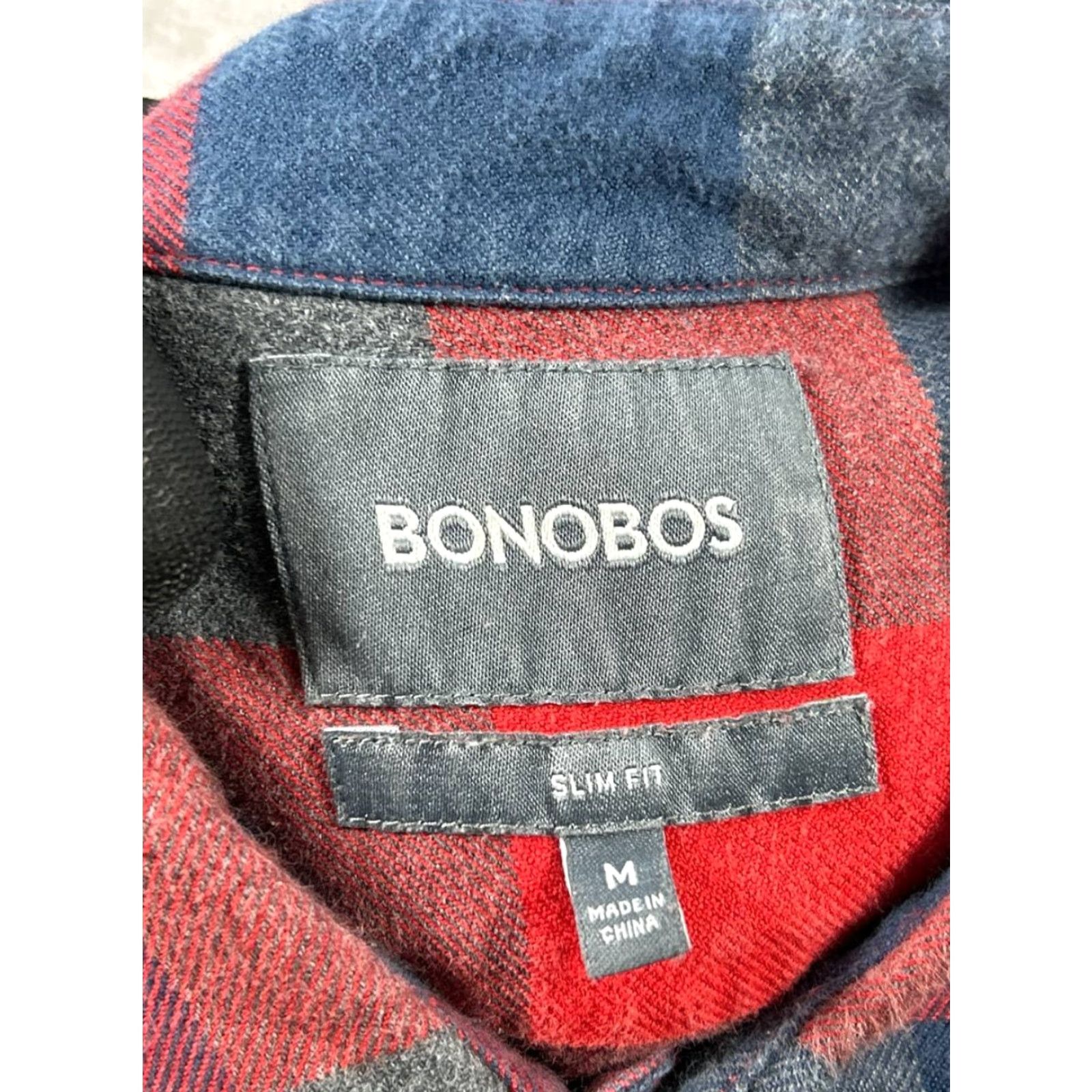 Bonobos Bonobos Shirt Mens M Red Cotton Flannel Button-Up Slim Casual Pattern Plaid Long Sleeve Collar Button-Up Mens Size US M / EU 48-50 / 2 - 3 Thumbnail
