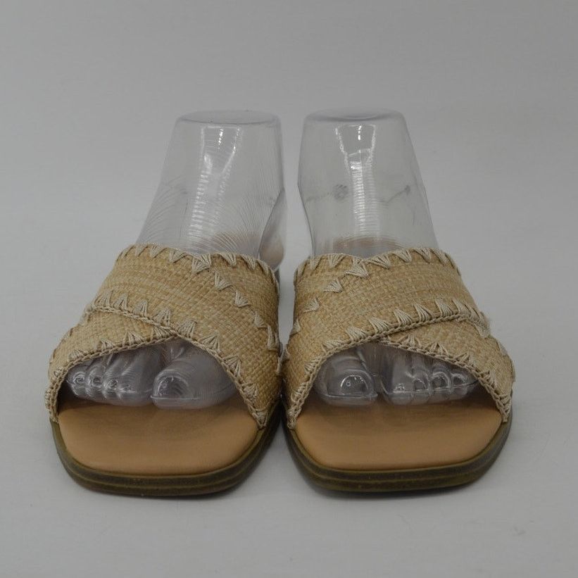 Dolce Vita Dolce Vita Womens Sz 8.5 Miguel Sandal Gold Raffia Flat Size US 8.5 / IT 38.5 - 7 Thumbnail