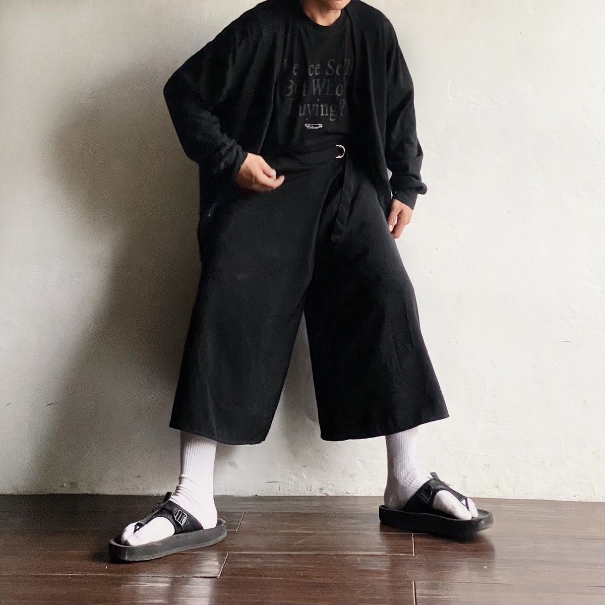 Yohji Yamamoto GU WIDE LEG HAKAMA PANTS LOOK LIKE YOHJI YAMAMOTO STYLE Size US 32 / EU 48 - 11 Thumbnail