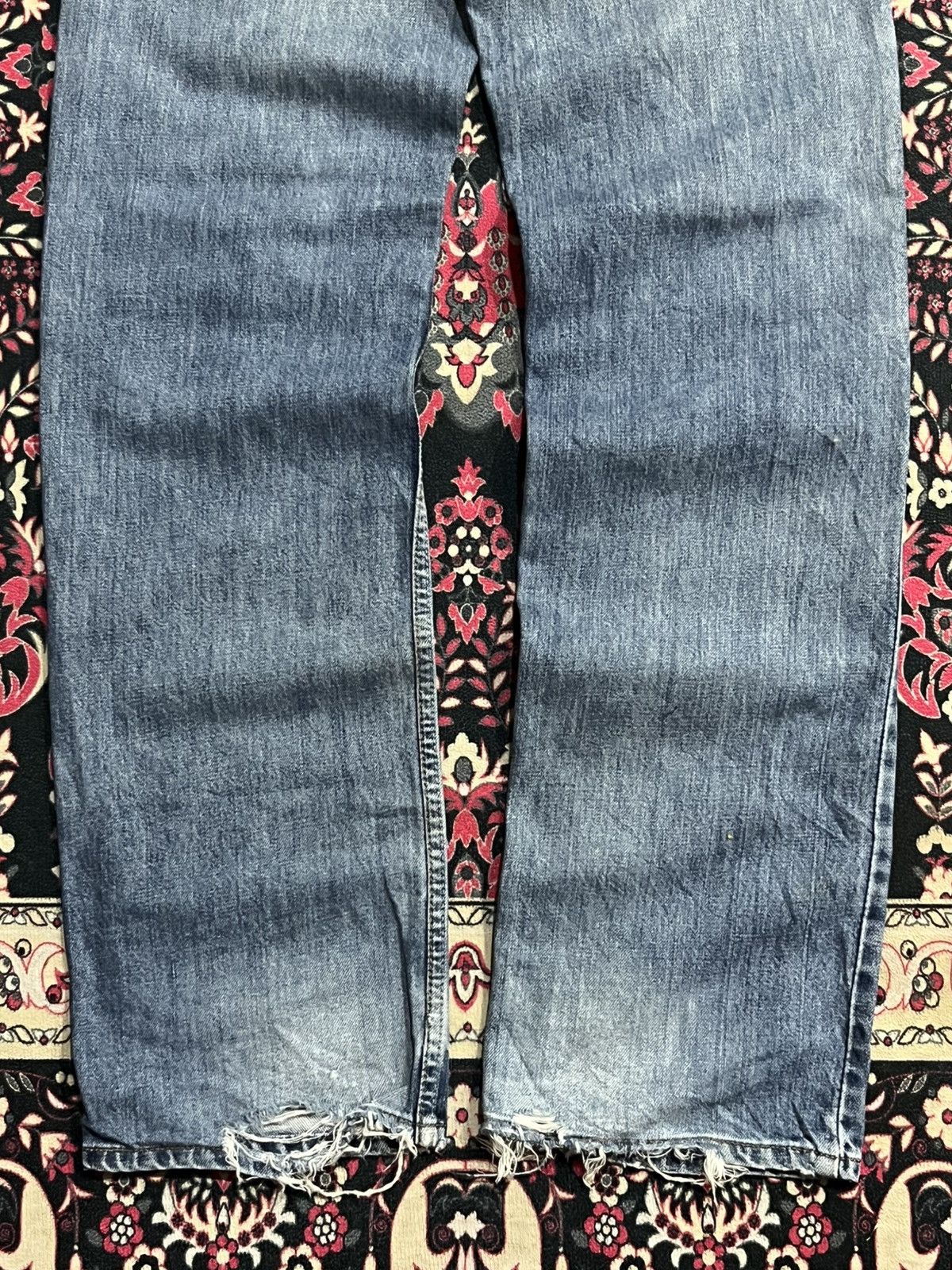 Levi's Vintage Levi’s 508 Blue Washed Distressed Frayed Leg Jeans Size US 30 / EU 46 - 12 Thumbnail