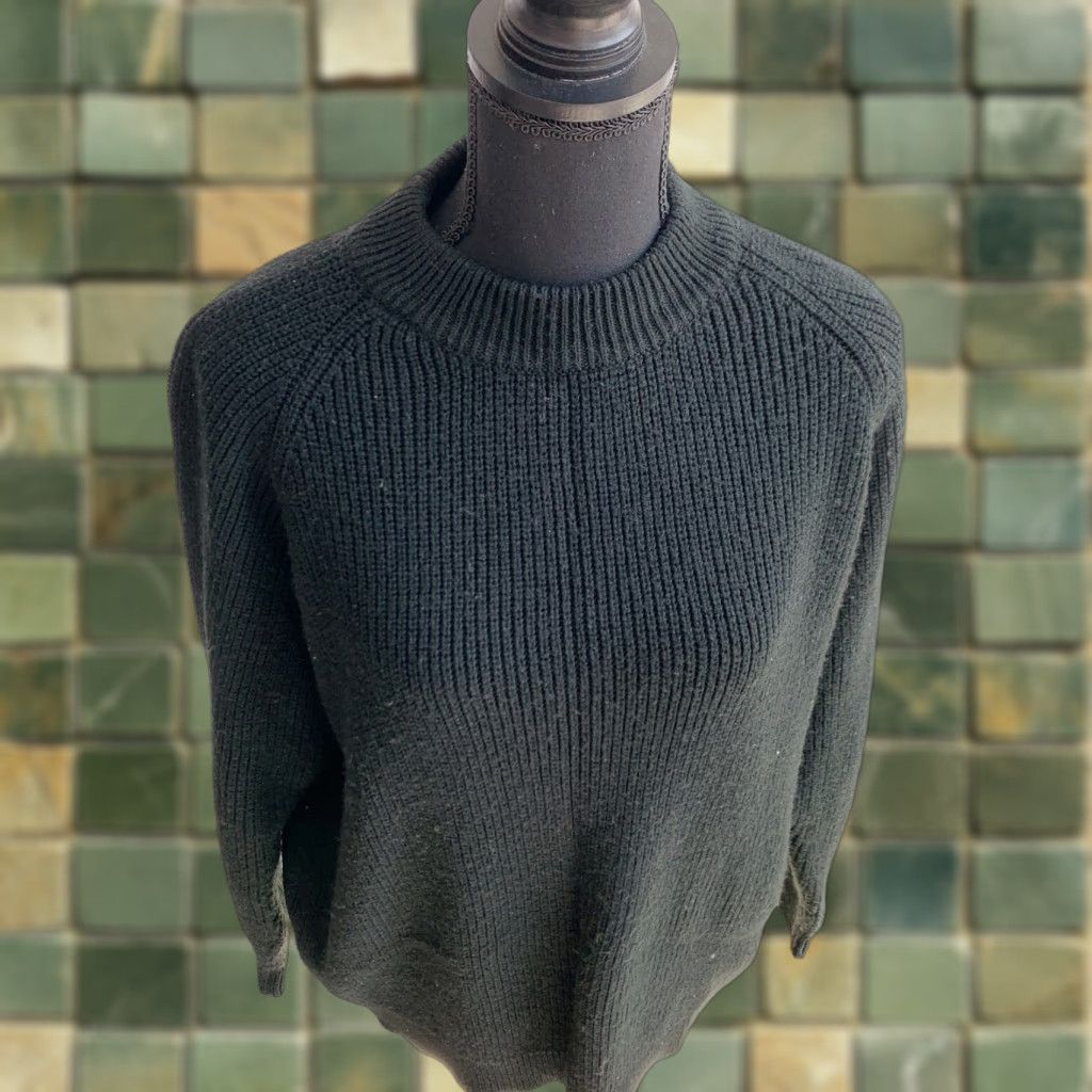 Sugar VINTAGE Sugar Co LTD Chunky Black Crew Sweater Womens M 1980s Knit AA Size M / US 6-8 / IT 42-44 - 1 Thumbnail
