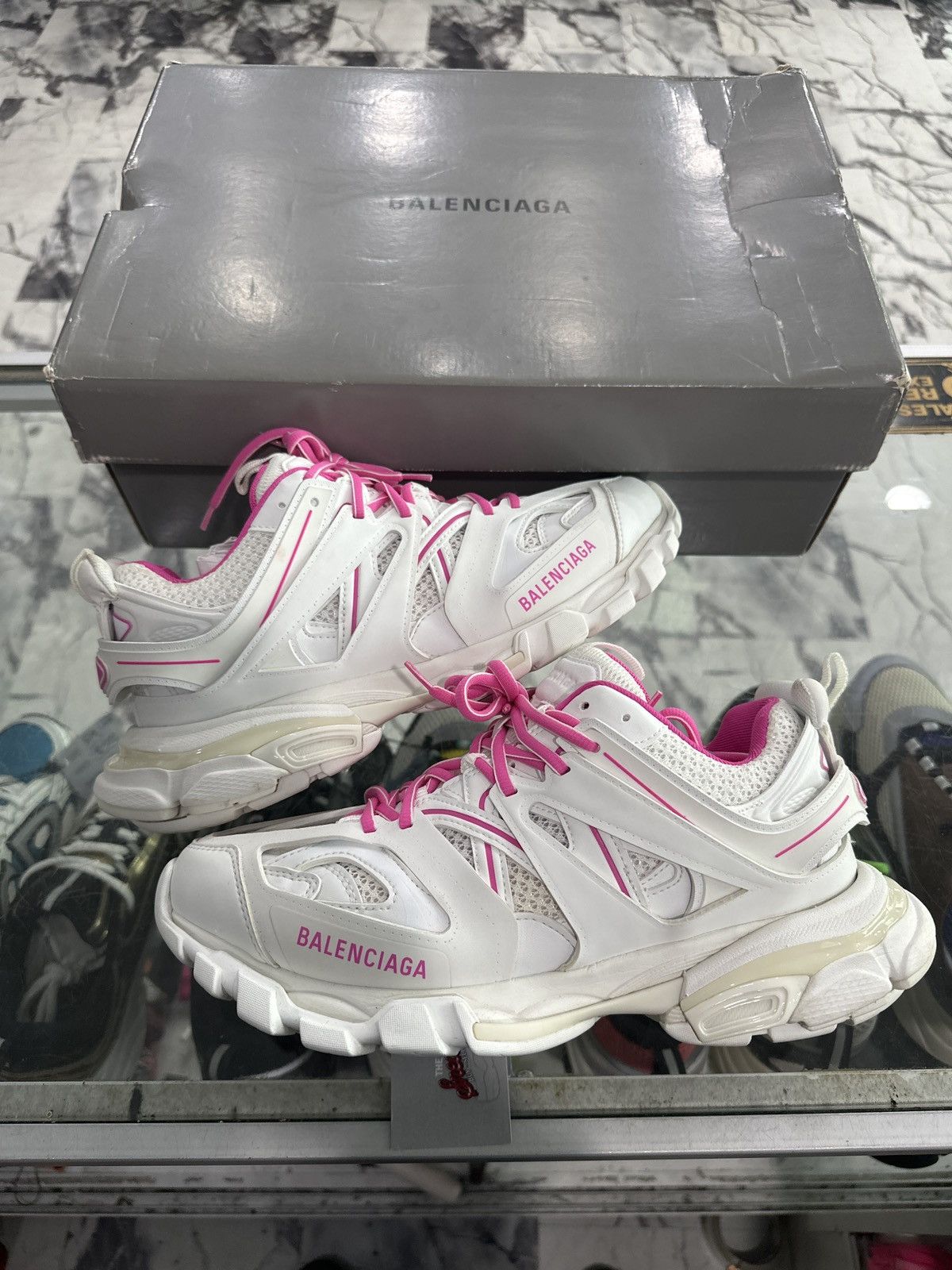 Balenciaga White/Pink Balenciaga Track Runner Size US 8 / EU 41 - 5 Thumbnail