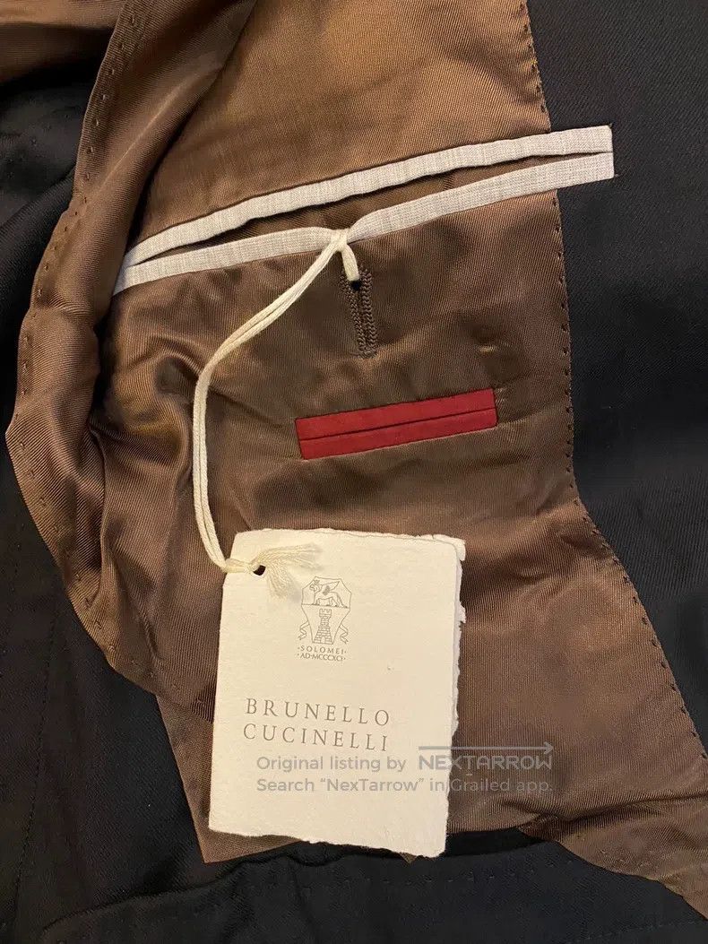 Brunello Cucinelli Brunello Cucinelli Double-breasted suit, handcrafted, virg Size 50L - 6 Thumbnail