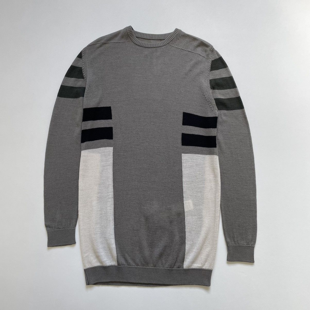Rick Owens S/S 20 ‘Tecuatl’ Panelled Wool Sweater Size US M / EU 48-50 / 2 - 2 Thumbnail