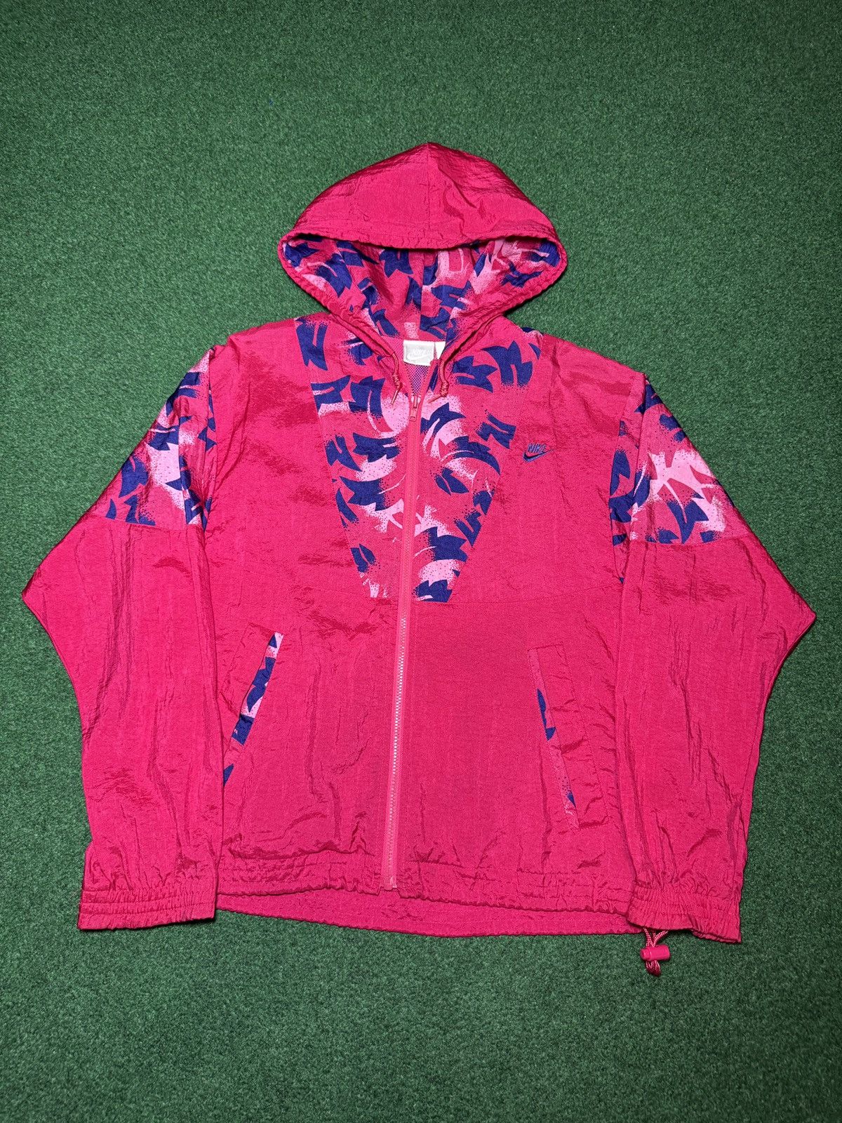 Nike Vintage Nike Gray Tag 80s 90s Hip Hop Neon Pink Small Jacket Size S / US 4 / IT 40 - 1 Thumbnail