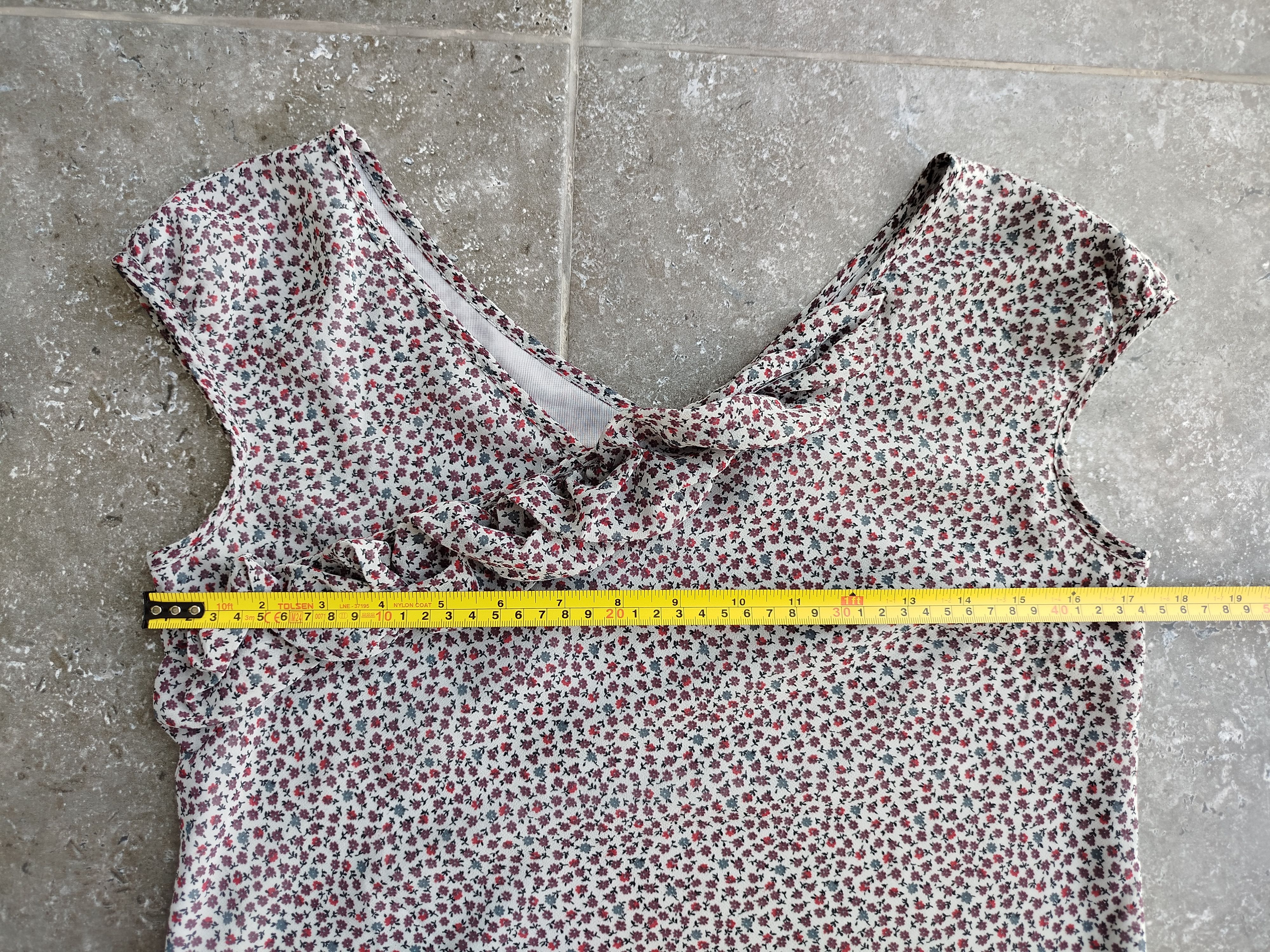 Cop Copine Dress Kentucky Ruffles Chiffon Floral Vintage Size 38/M Size M / US 6-8 / IT 42-44 - 12 Thumbnail