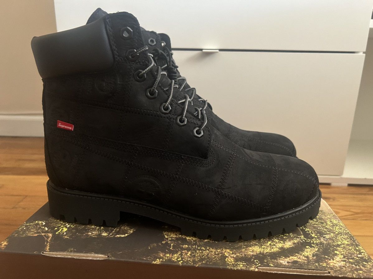 Supreme × Timberland Timberland x Supreme Patchwork Black Boot Size US 11 / EU 44 - 2 Thumbnail