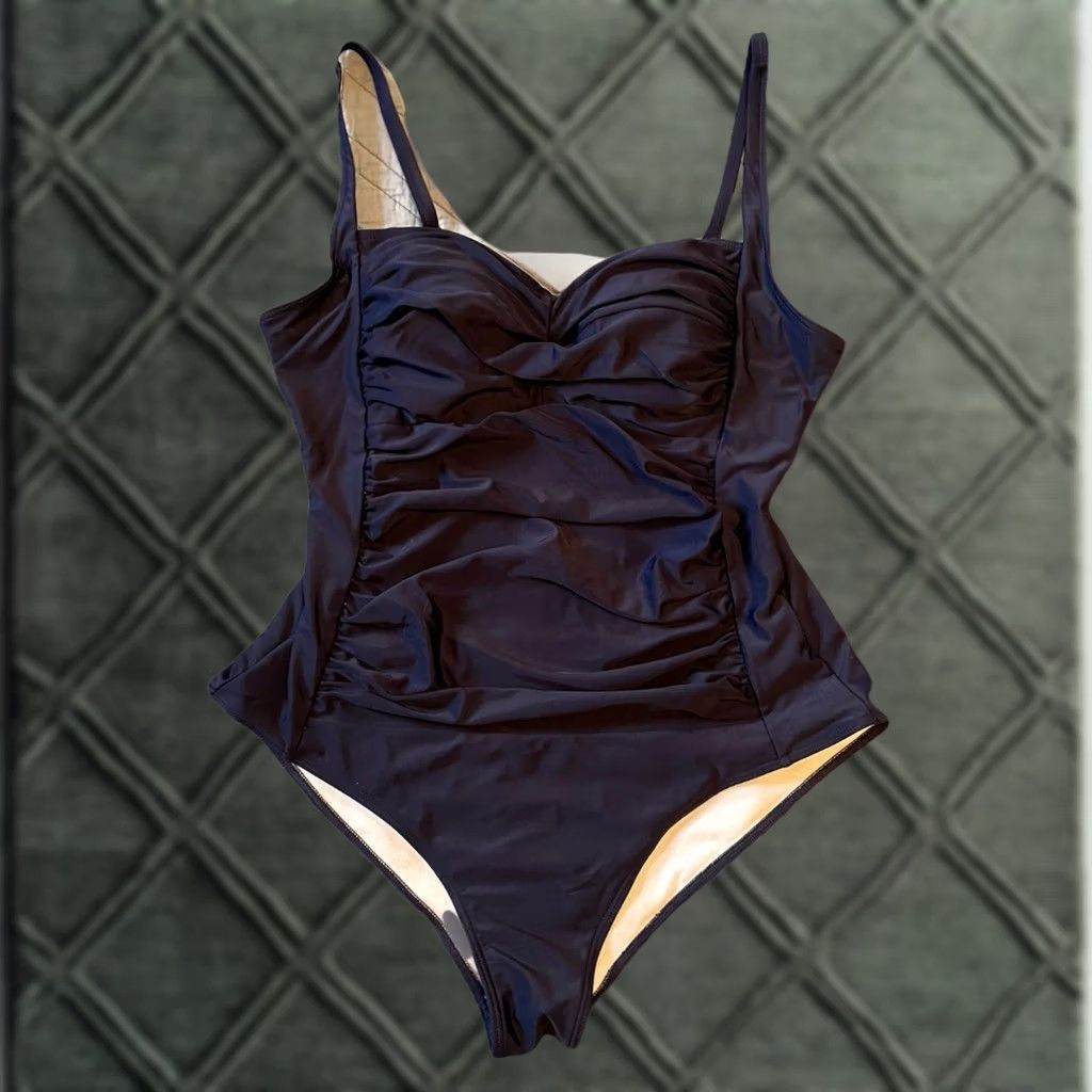 Swims Ekouaer Swim One Piece Women's XXL Navy Blue Slimming Beach Bathing Suit Navy Blue One Piece Womens XXL Slender Beach Size XXL / US 16-18 / IT 52-54 - 1 Thumbnail