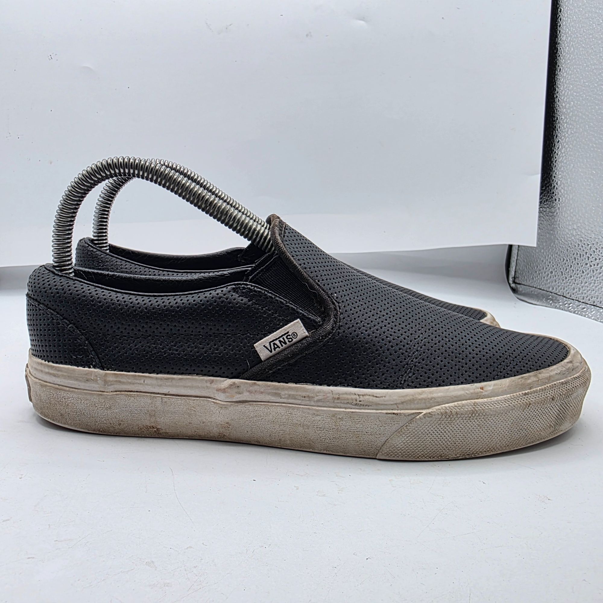 Vans Vans Classic Slip On Womens Size 7.5 Black Perforated Casual Size US 7.5 / IT 37.5 - 12 Thumbnail