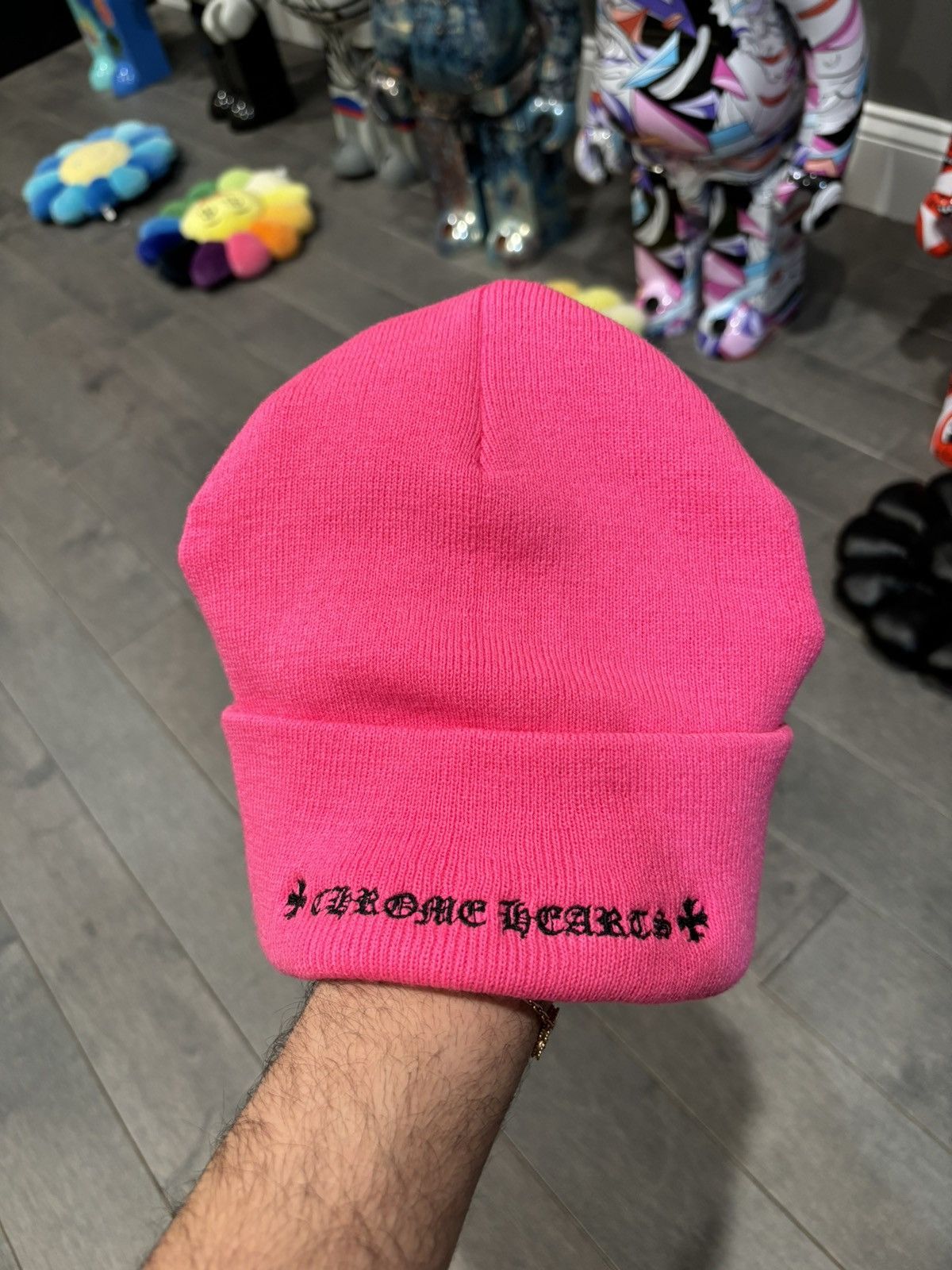 Chrome Hearts Chrome hearts pink beanie Size ONE SIZE - 2 Thumbnail
