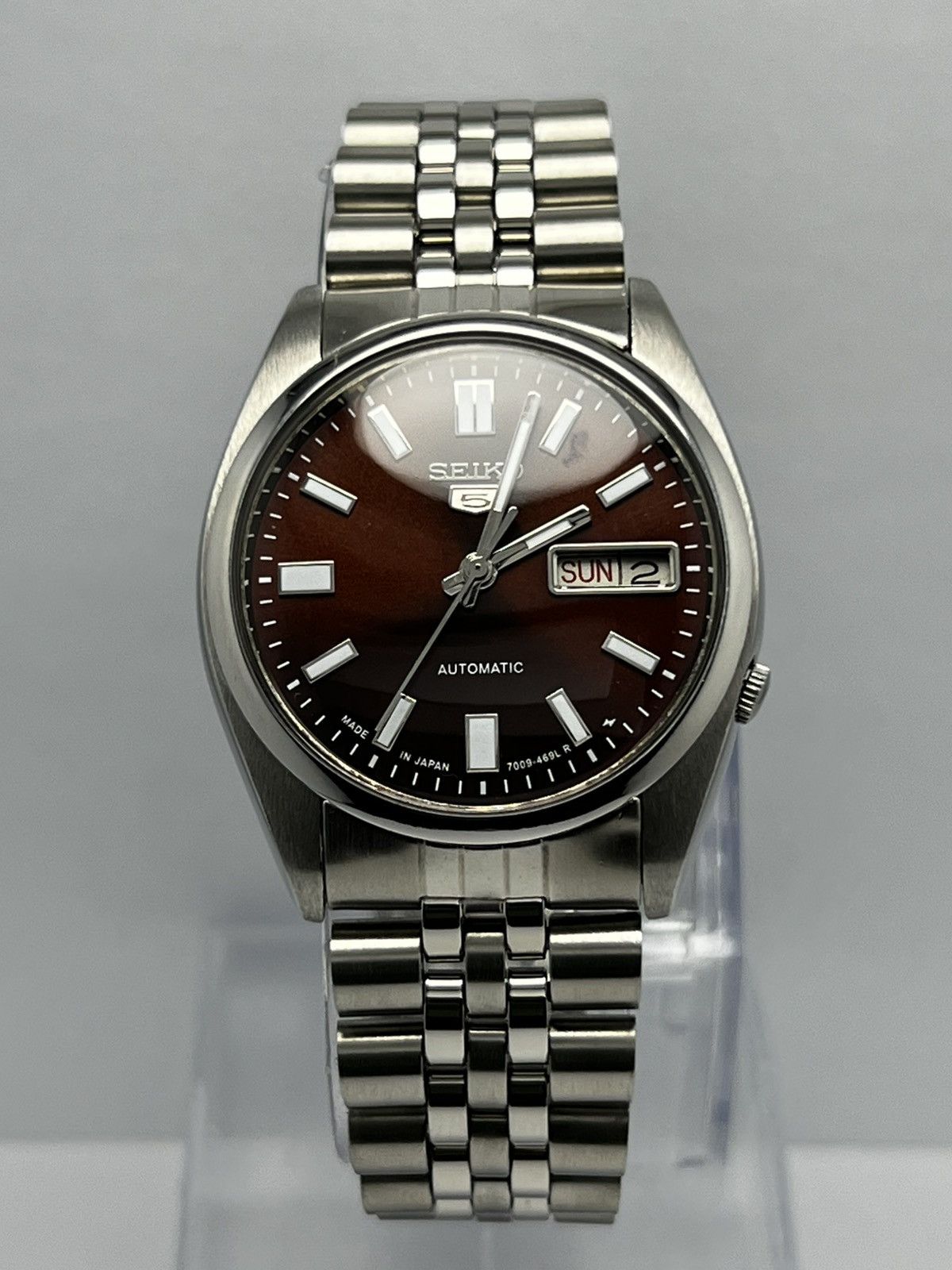 Seiko Seiko 5 Automatic Baton Dial Wrist Watch Day/Date Japan Size 36 - 14 Thumbnail