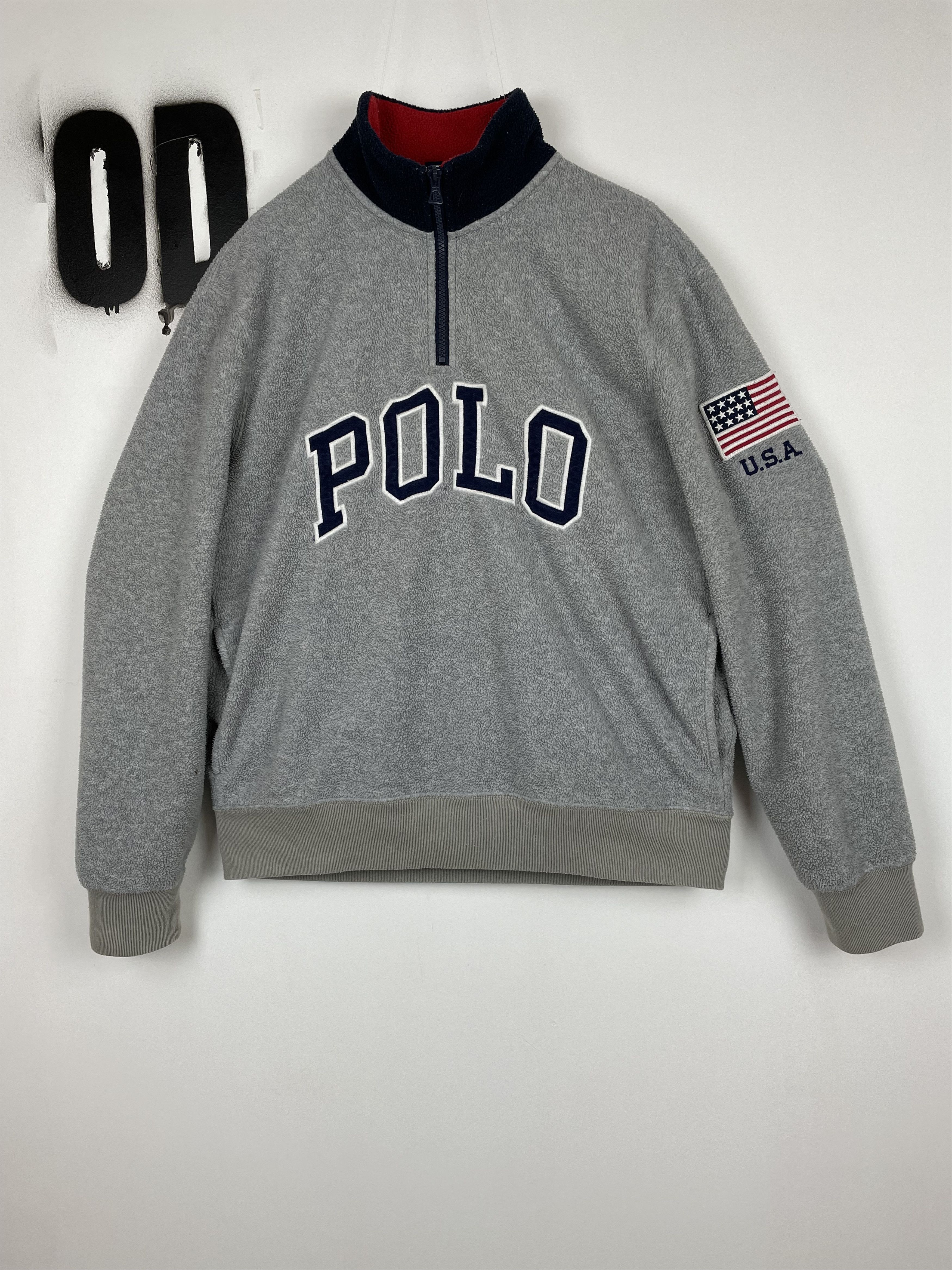 Polo Ralph Laurent 1/4 Zip Fleece USA Sz M