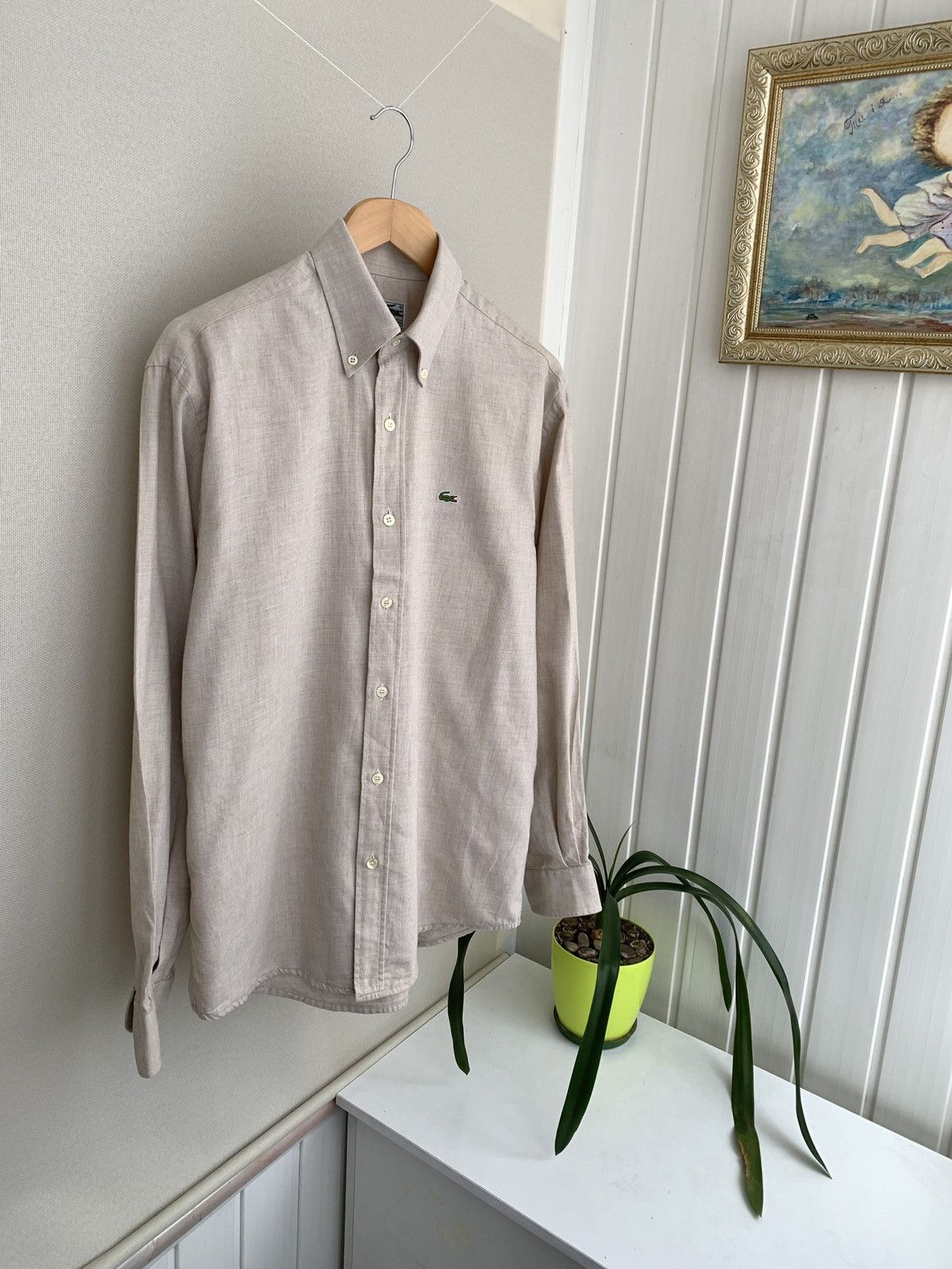 Lacoste Lacoste Vintage Long Sleeve Button Shirt Size US M / EU 48-50 / 2 - 1 Thumbnail