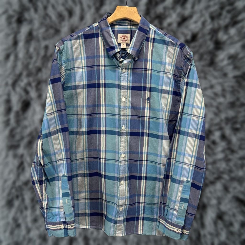 Brooks Brothers VINTAGE Brooks Brothers Red Fleece Shirt XL Regular Mens Blue Plaid Button-Down Logo Casual Business Travel Size US XL / EU 56 / 4 - 1 Thumbnail