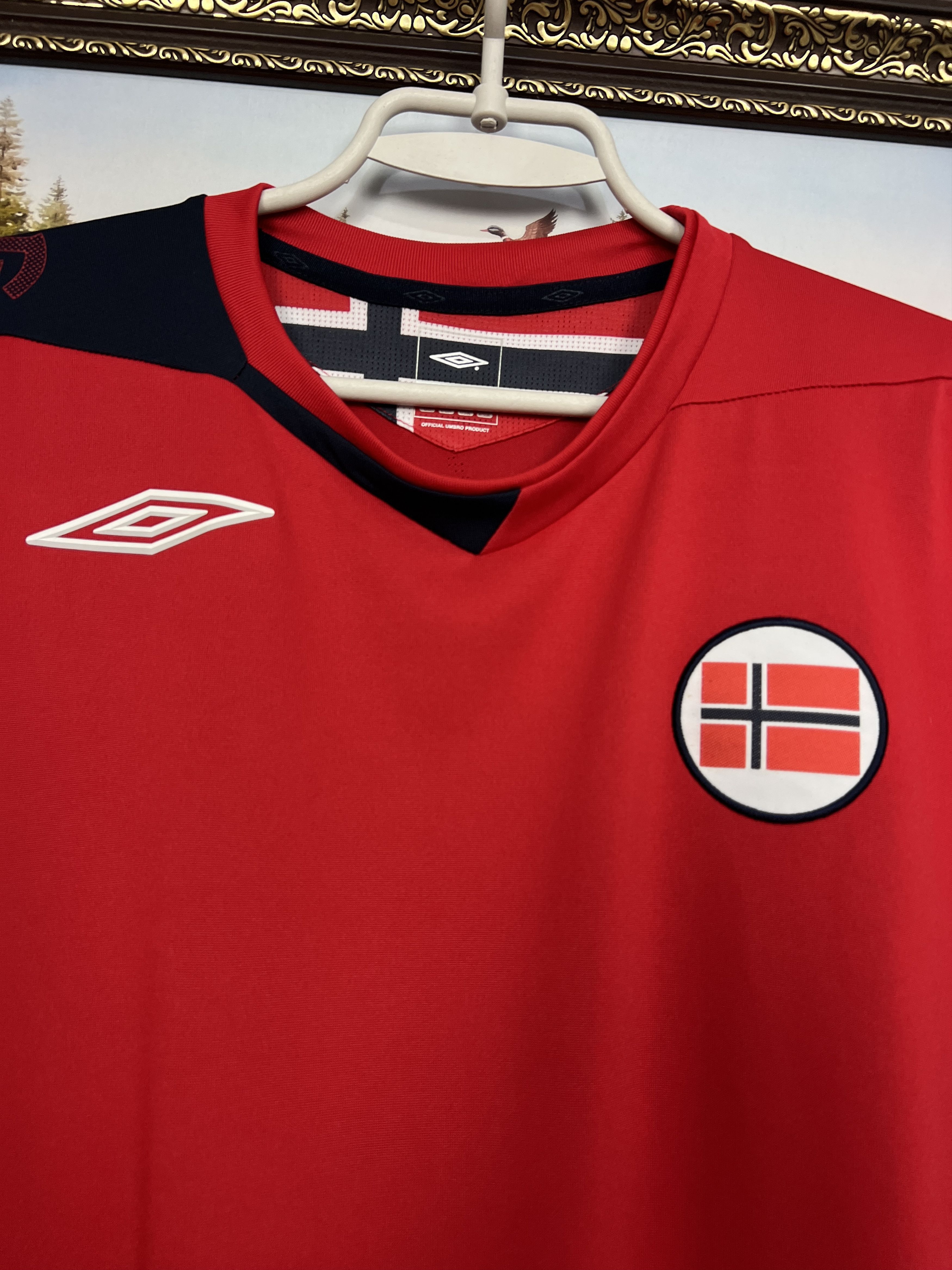 Umbro Norway Home football shirt Soccer Jersey National Trikot Size US XXL / EU 58 / 5 - 3 Thumbnail