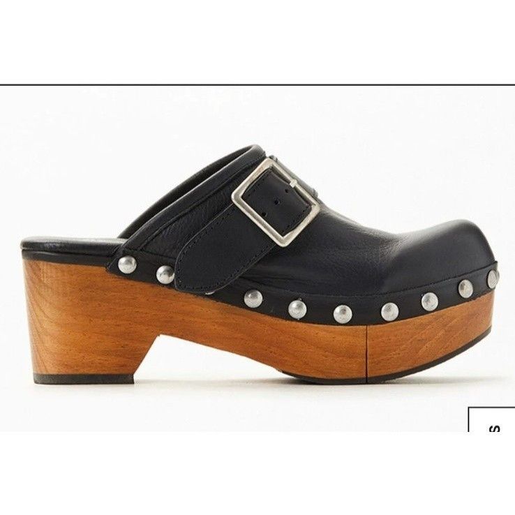 Free People Free People Culver City Clog Black Leather Studs EU 40 US 10 Size US 10 / IT 40 - 13 Thumbnail