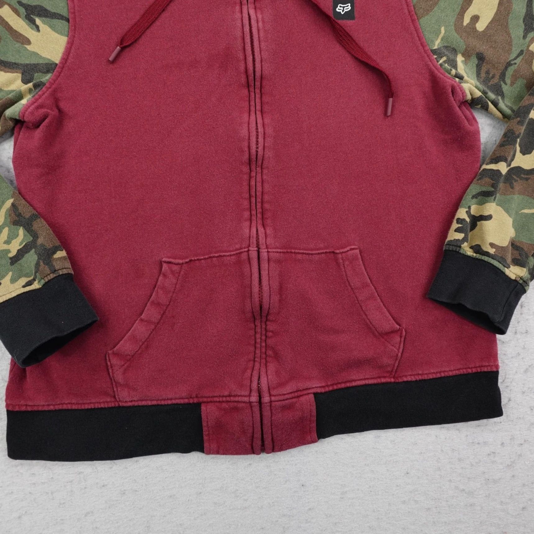 Fox Racing Fox Racing Hoodie Womens Large Red Camo Full Zip Sweatshirt BMX Dirtbike MotoX Size L / US 10 / IT 46 - 5 Thumbnail