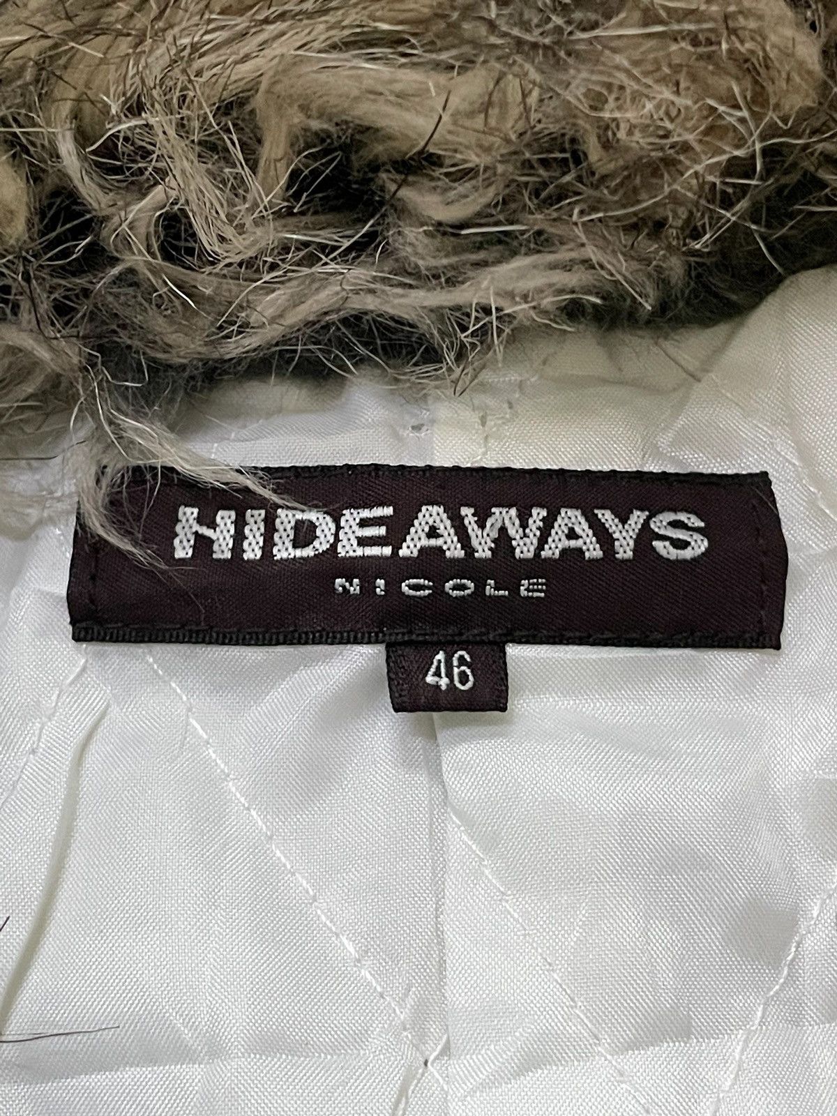 If Six Was Nine × Le Grande Bleu (L.G.B.) × Vintage Hideaways Japan Cyber Grunge Fur Afghan Denim Coat Jacket Size US M / EU 48-50 / 2 - 16 Thumbnail