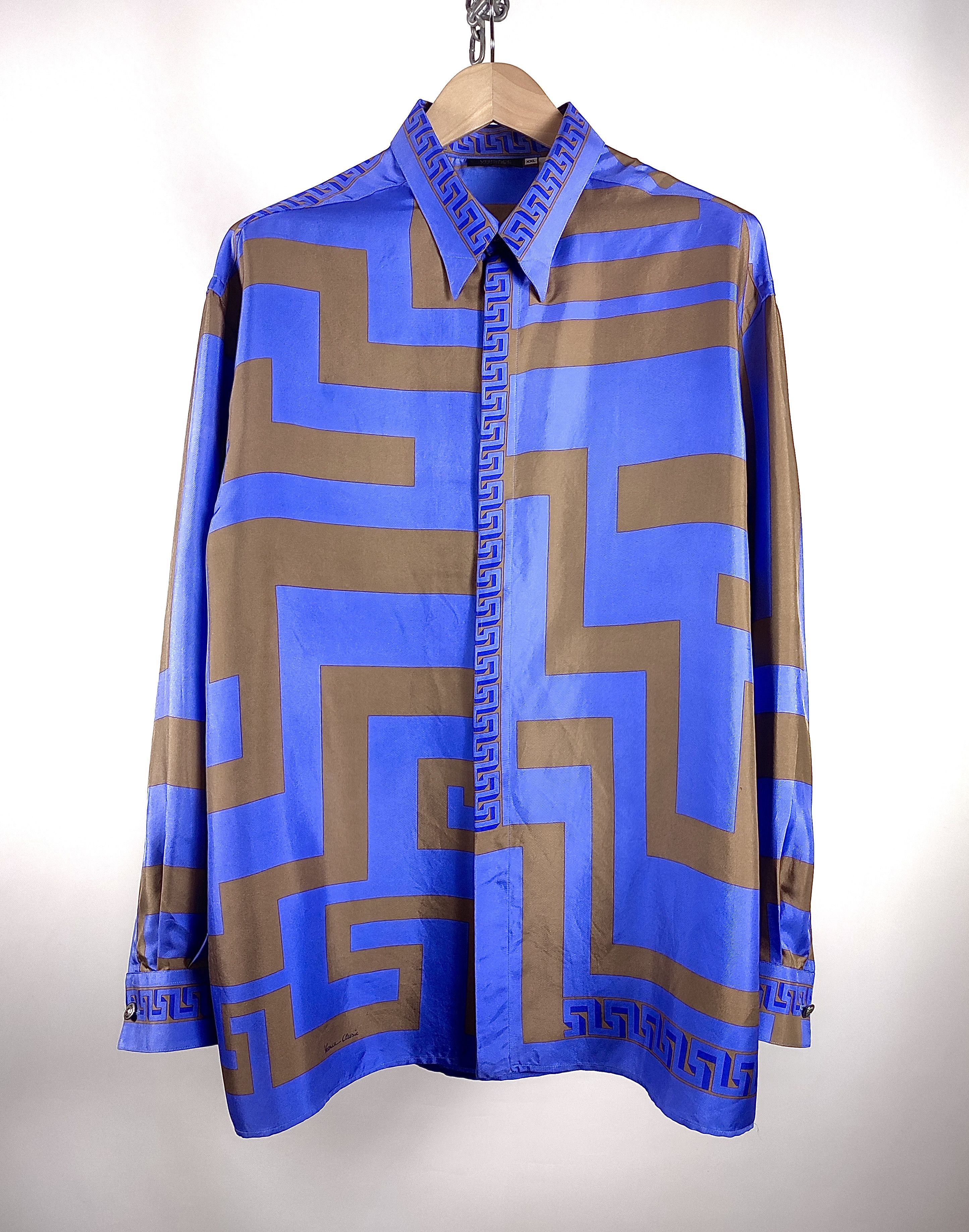 Versace Versace Silk Multicolor Full Print Shirt Size US XL / EU 56 / 4 - 8 Thumbnail