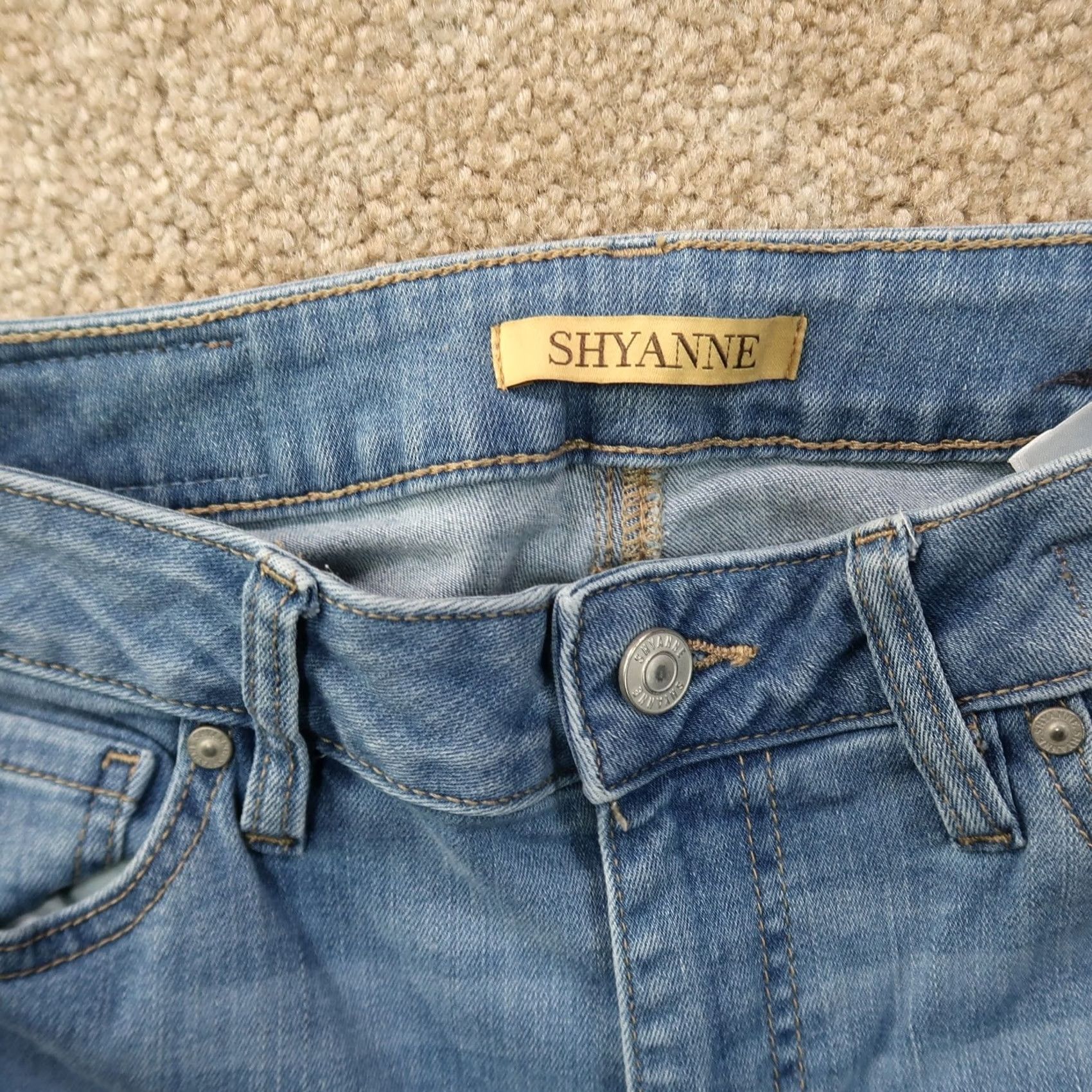 Vintage Shyanne Jeans Womens 28x34 Bootcut Denim Stretch 5-Pocket Medium Blue" Size 28" / US 6 / IT 42 - 3 Thumbnail