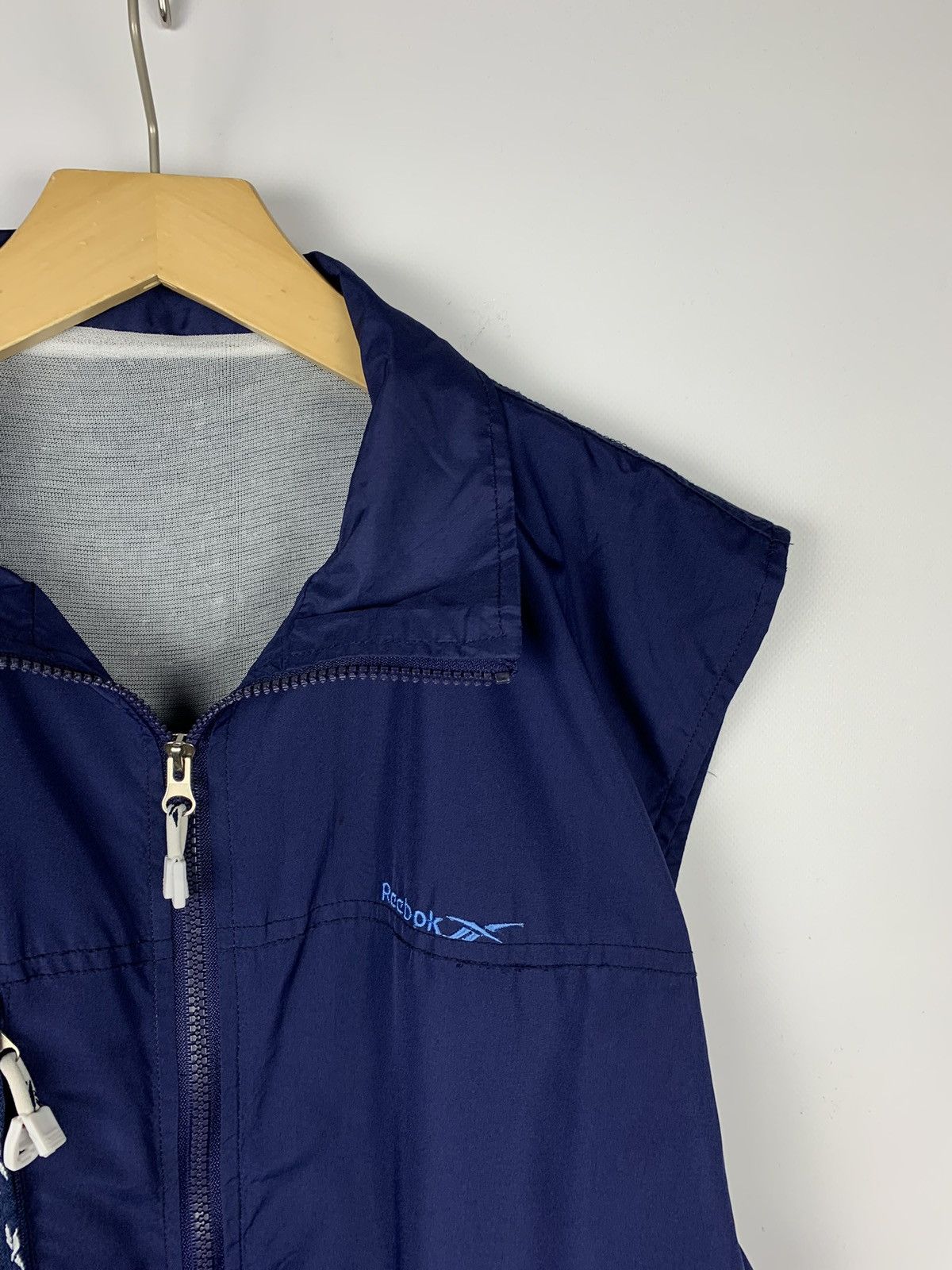 Reebok Vintage Reebok Full Zip Vest Jacket Size 17 Blue Size US S / EU 44-46 / 1 - 2 Thumbnail