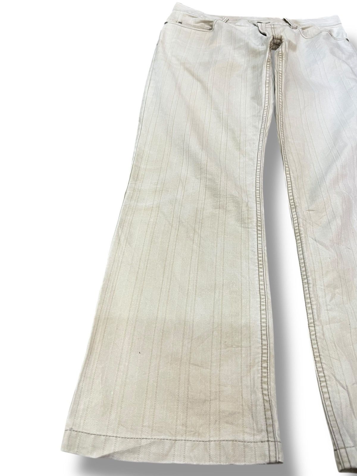 Japanese Brand Vintage Japanese Brand Baggy Stripe Denim Size US 33 - 3 Thumbnail