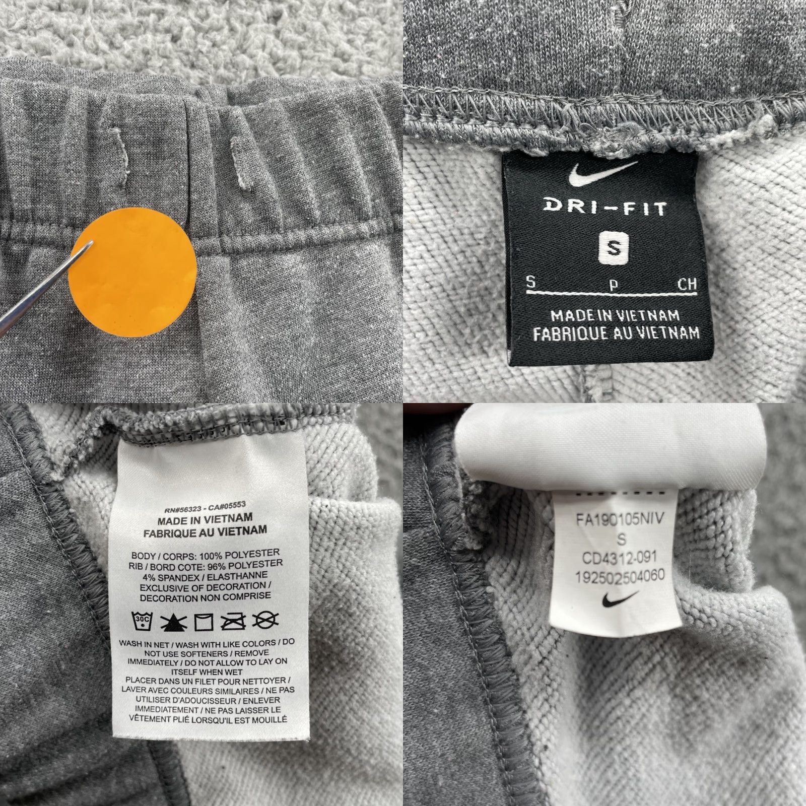 Nike VINTAGE Nike Fleece Jogers Women's Small Gray Pants Training Running Sportswear Running Size 28" / US 6 / IT 42 - 8 Thumbnail