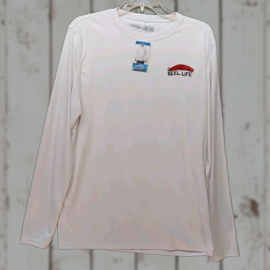 Alife NWT Reel Life Men's Long Sleeve Jax Beach UV Protective Shirt SZ M American Flag Shirt Size US M / EU 48-50 / 2 - 1 Thumbnail