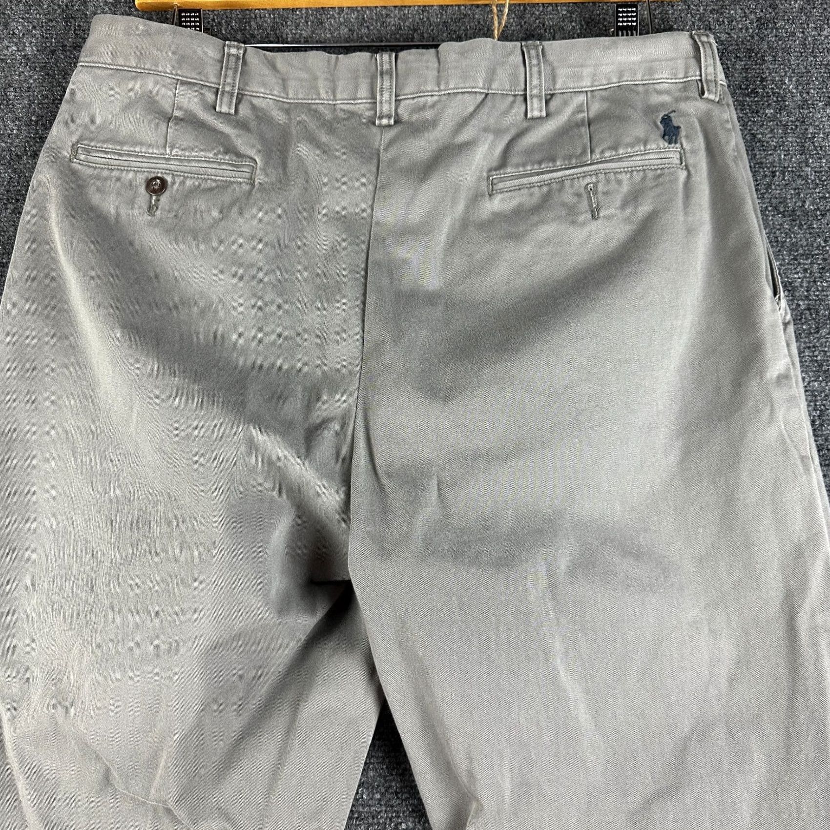 Polo Ralph Lauren Polo Ralph Lauren Pants Mens 36 X 33 Classic Fit Chino Gray Cotton Pockets Logo Size US M / EU 48-50 / 2 - 7 Thumbnail