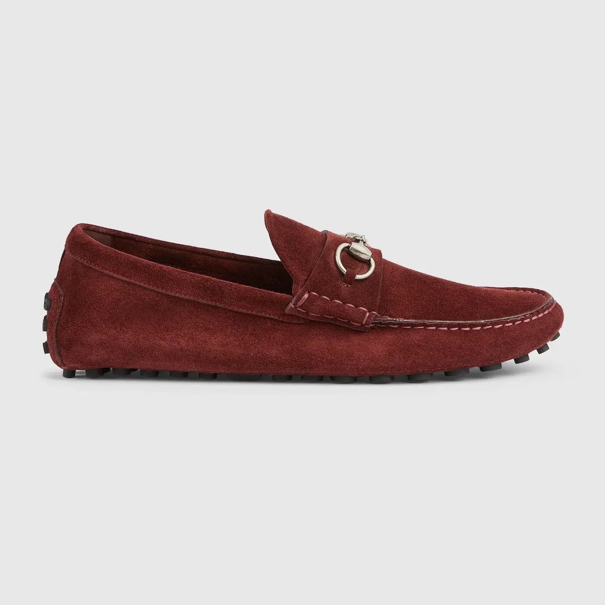 Gucci o1s1wg111025 Men's Driver Shoes With Horsebit in Burgundy Size US 14 / EU 47 - 1 Thumbnail