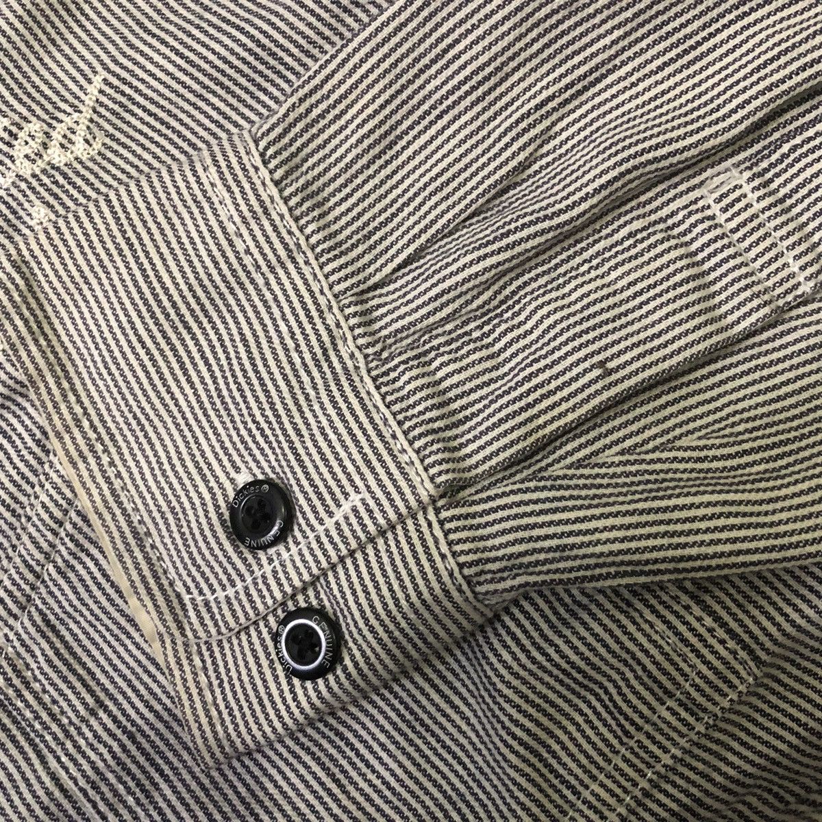 Dickies Selvedge hickory stripe work wear button up shirt