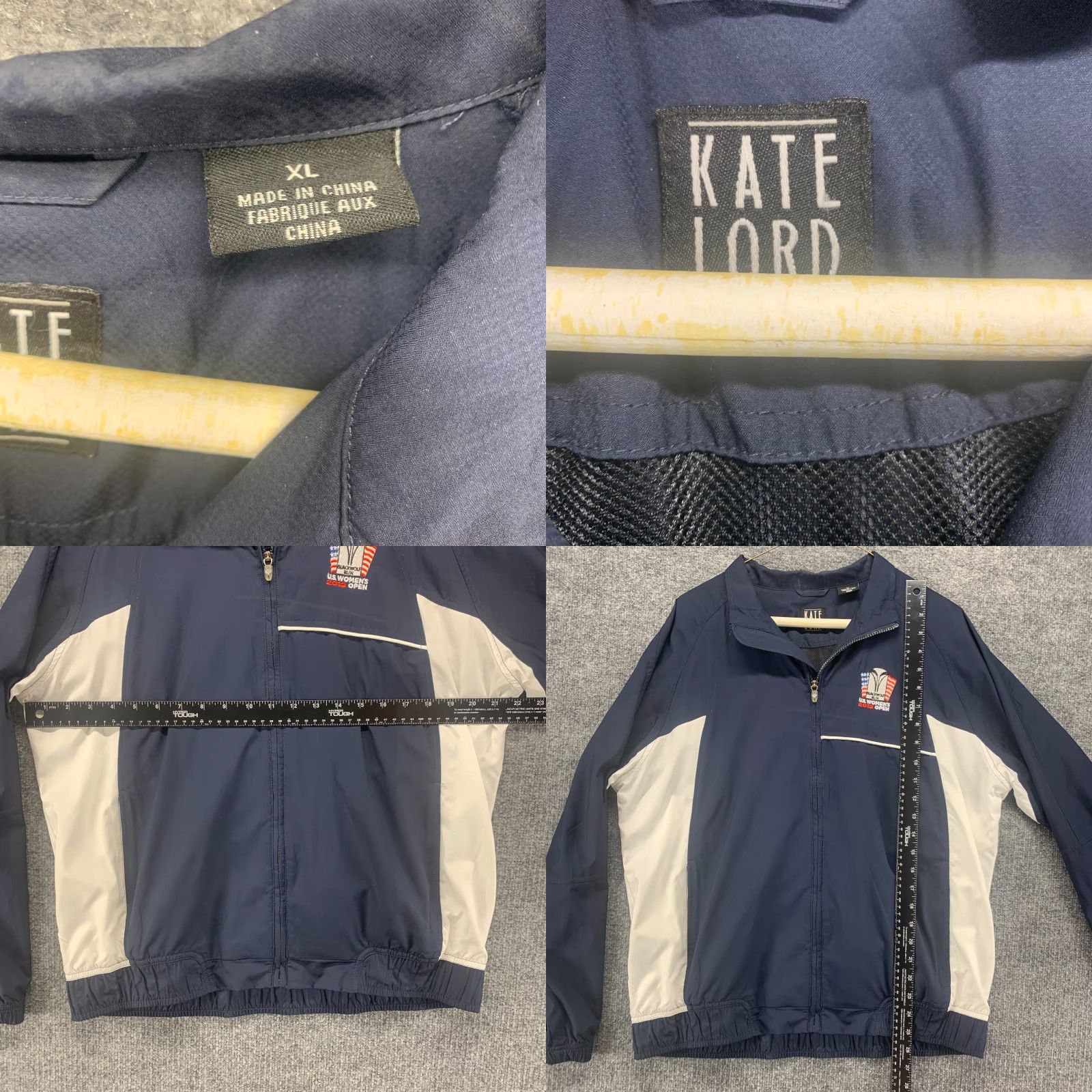 Vintage Kate Lord Jacket Womens XL Blue Windbreaker US 2012 Open Active Full Zip Lined Polyester Size XL / US 12-14 / IT 48-50 - 8 Thumbnail