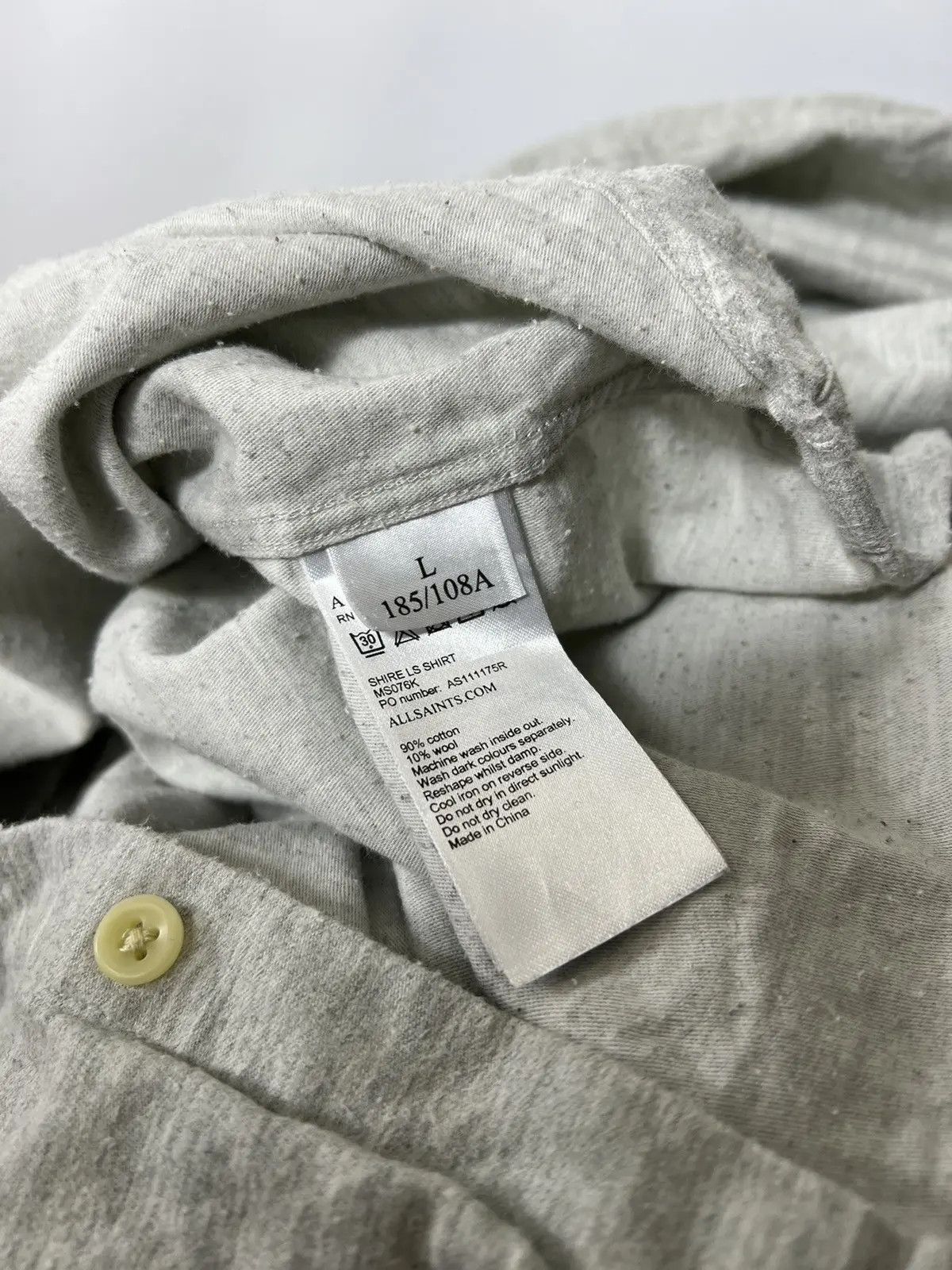 20471120 × Allsaints × Japanese Brand All Saints long sleeve men’s shirt Size US L / EU 52-54 / 3 - 5 Thumbnail