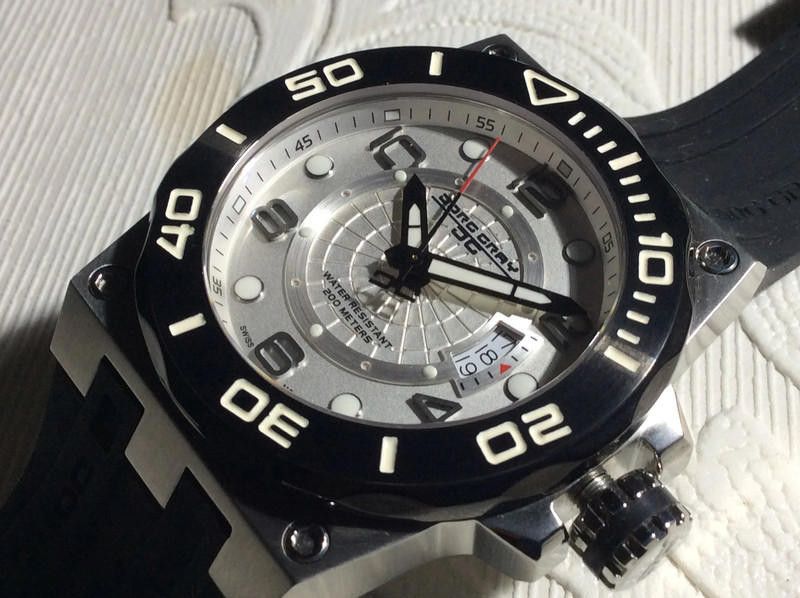 Designer Jorge Gray Men's Sliver Dial Black rubber strap watch Size ONE SIZE - 1 Thumbnail