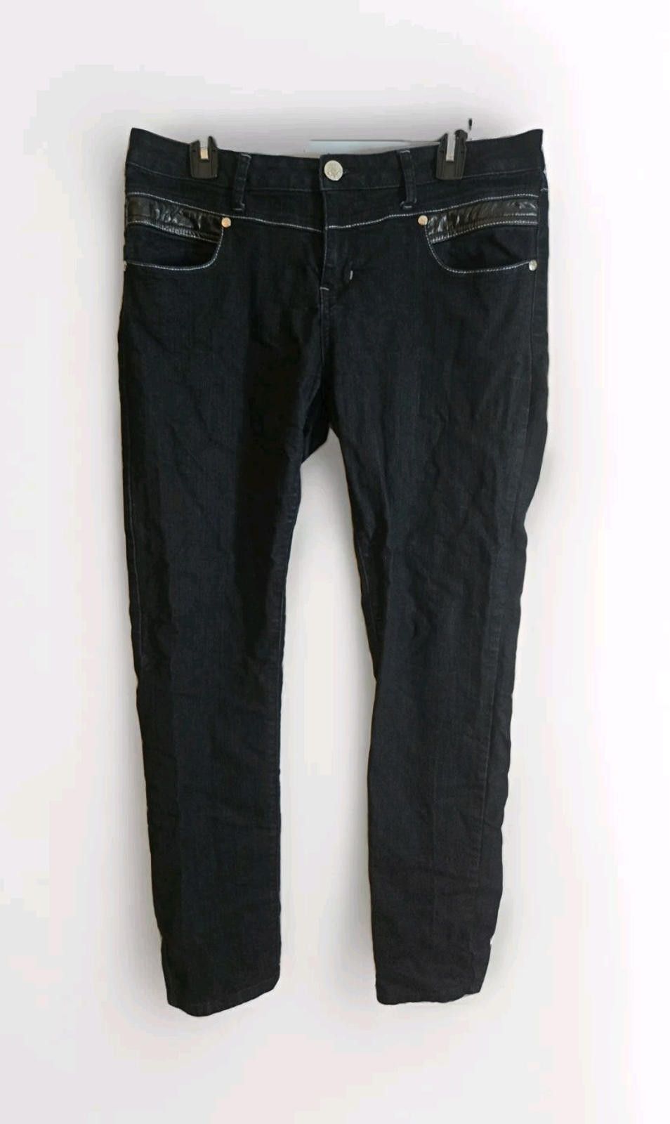 Other Picky Boo Jeans Juniors 15 Blue Sparkly Lace Up Back Faux L Size 36" / US 14 / IT 50 - 1 Thumbnail