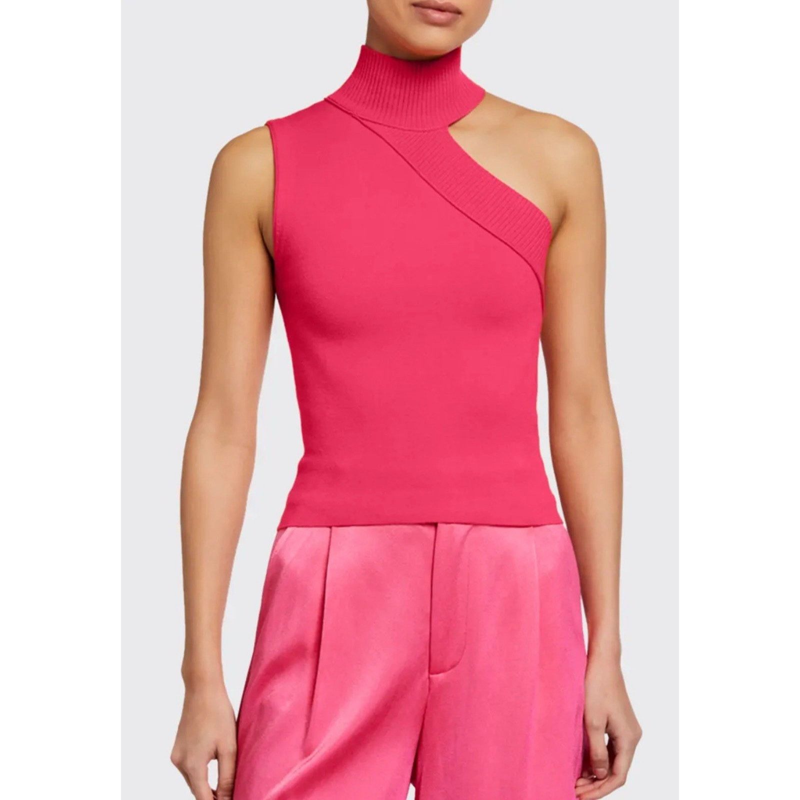 ALICE + OLIVIA Kiki Multi Stitch Turtleneck Top Smal A000922