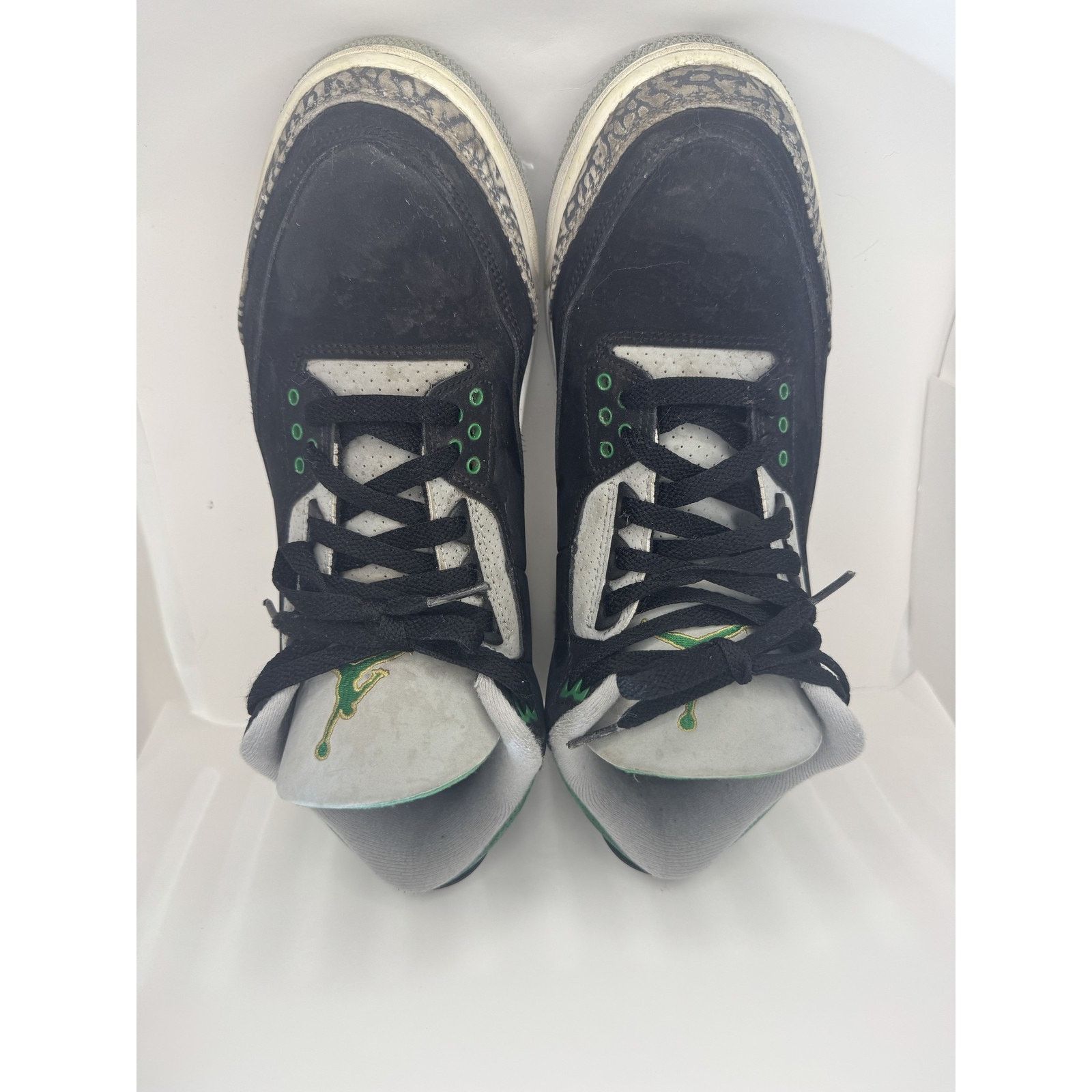 Jordan Brand Air Jordan 3 Retro Shoes Mens Size 9.5 Black Cement Elephant Size US 8.5 / EU 41-42 - 4 Thumbnail