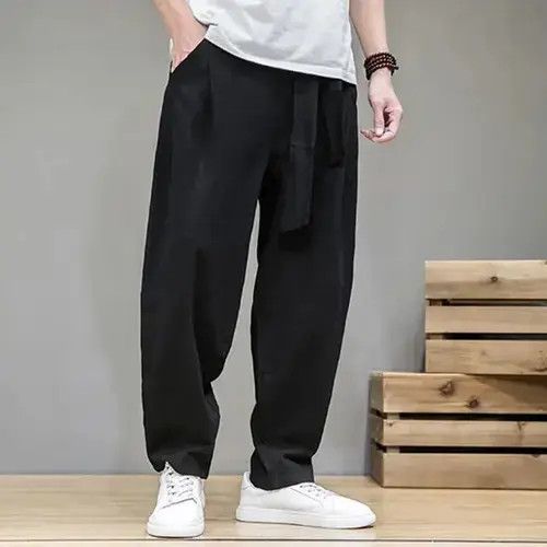 Jean Beige Harem Pants Elastic Waist Size US 32 / EU 48 - 1 Thumbnail