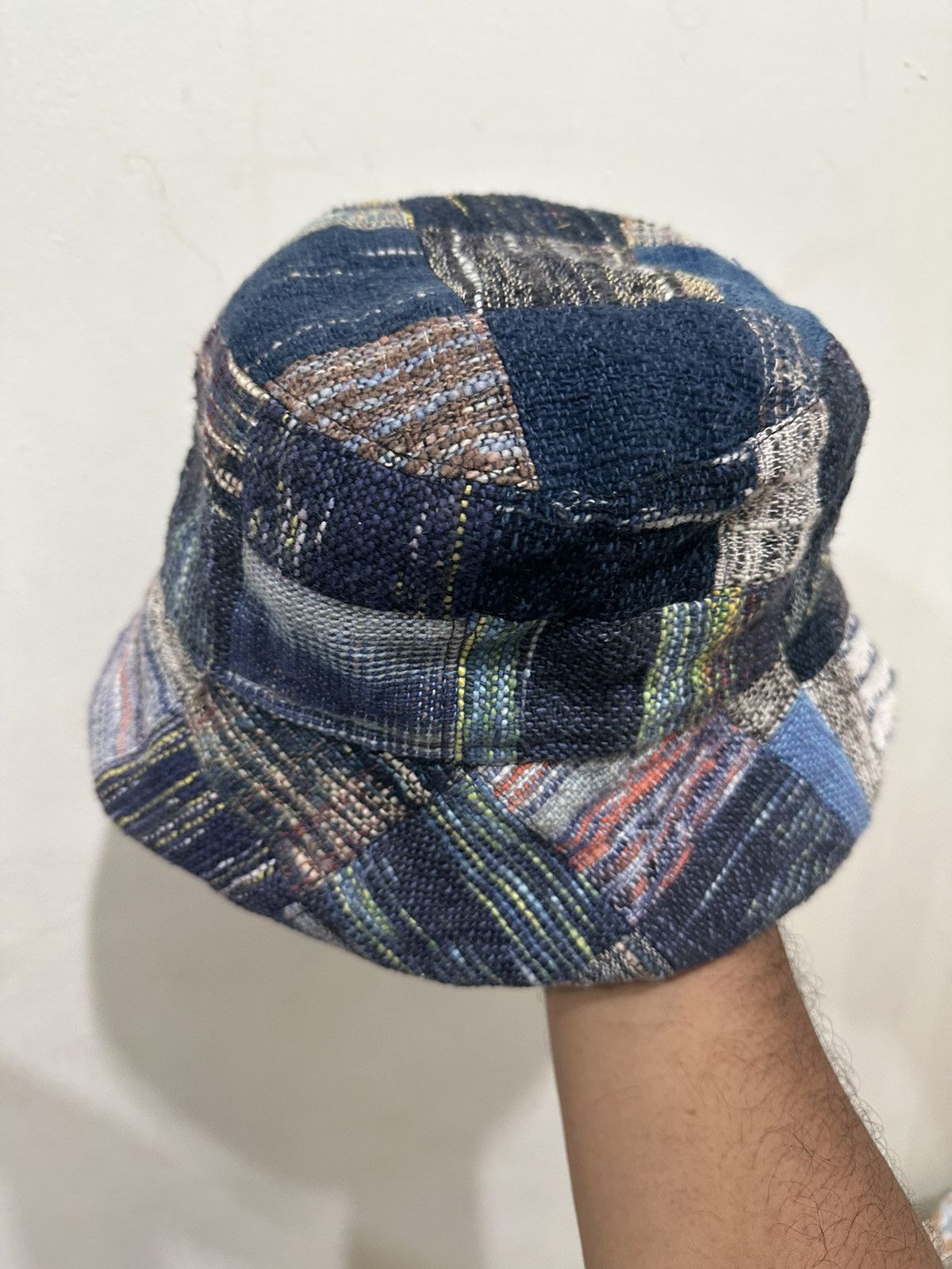 Japanese Brand Rare Patchwork Style Bucket Hat Size ONE SIZE - 2 Thumbnail
