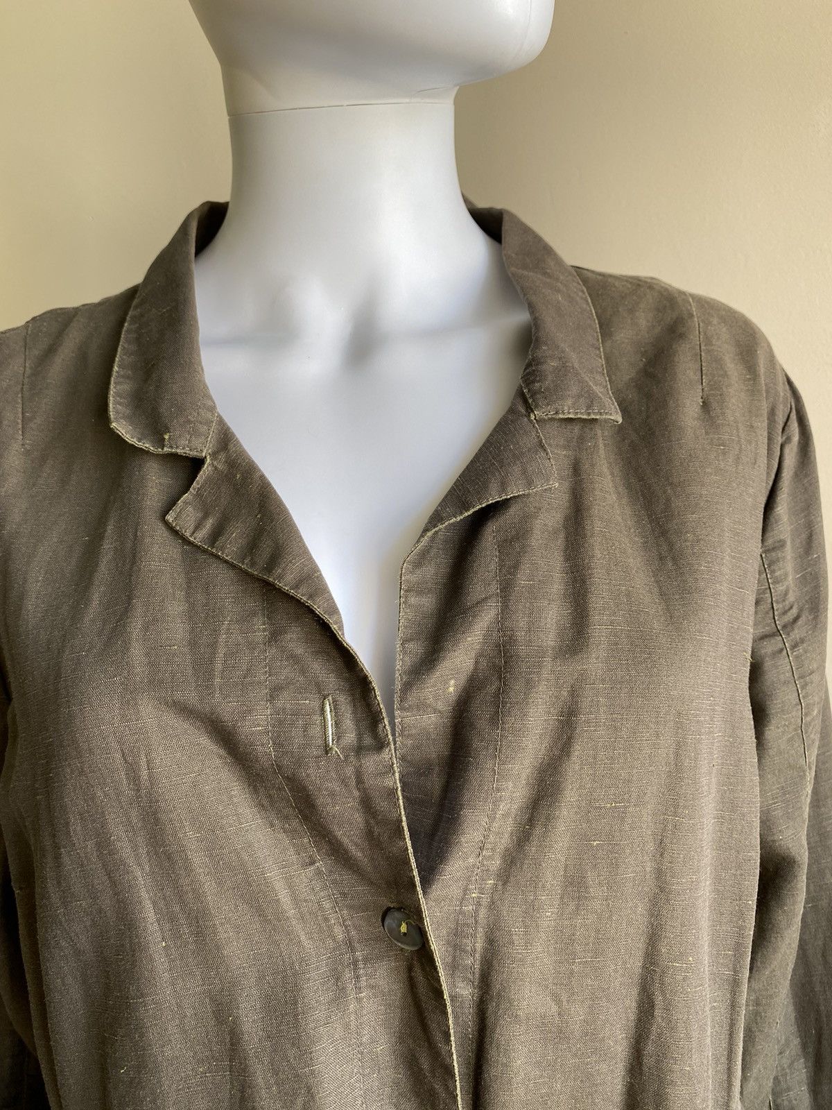 Gudrun Sjoden Gudrun Sjoden Womens Green Linen/Cotton Jacket Size L Size L / US 10 / IT 46 - 5 Thumbnail