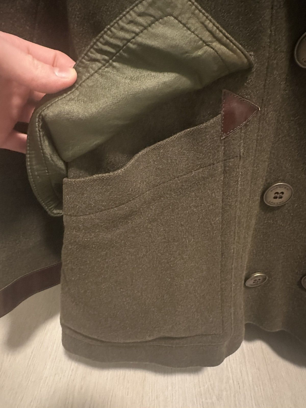 Burberry Authentic Wool Burberry Olive Green Peacoat Size US S / EU 44-46 / 1 - 5 Thumbnail