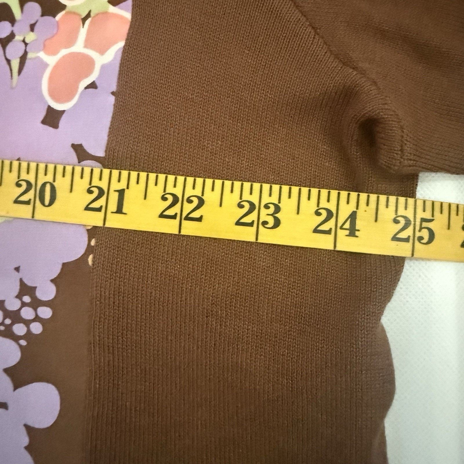 Bob Mackie Bob Mackie Silk Brown Cardigan Sweater Floral Mixed Media Size 3XL / US 20-22 - 4 Thumbnail